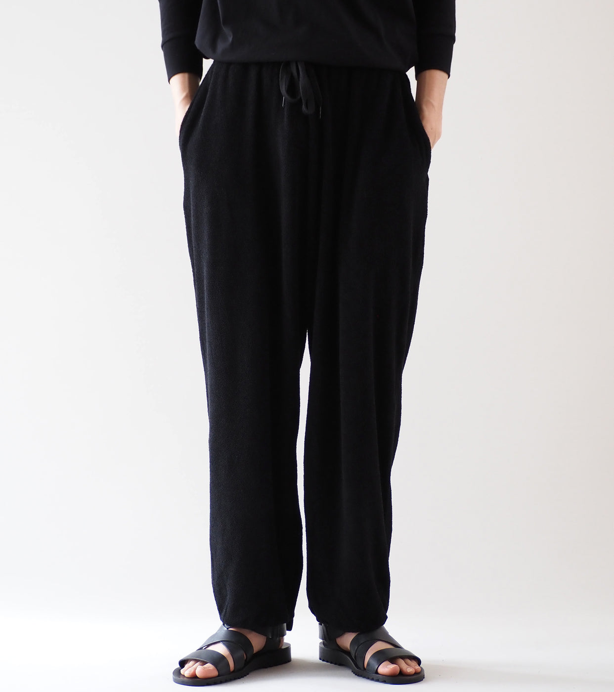 COMOLI Pile Pants , Black