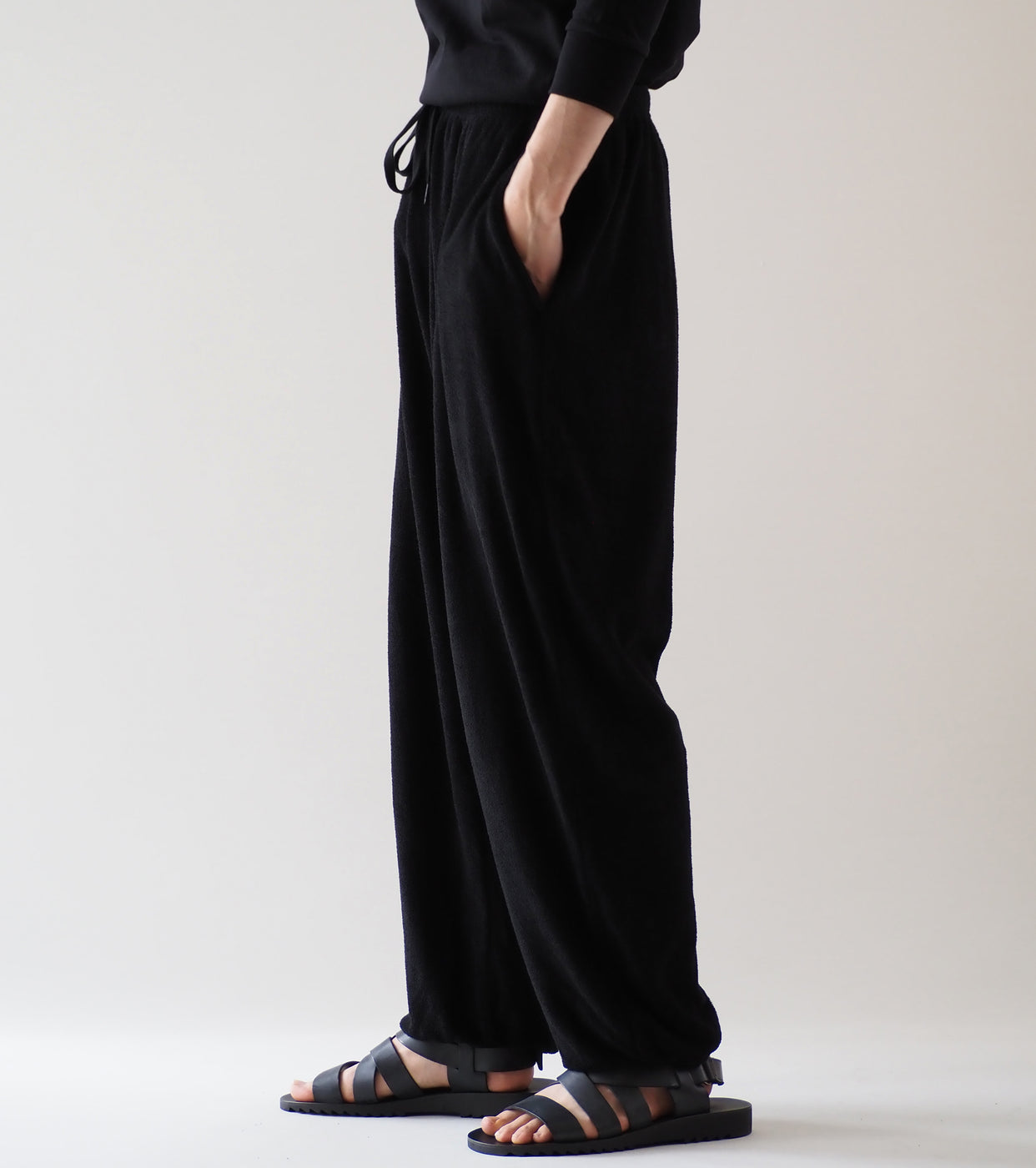 COMOLI Pile Pants , Black