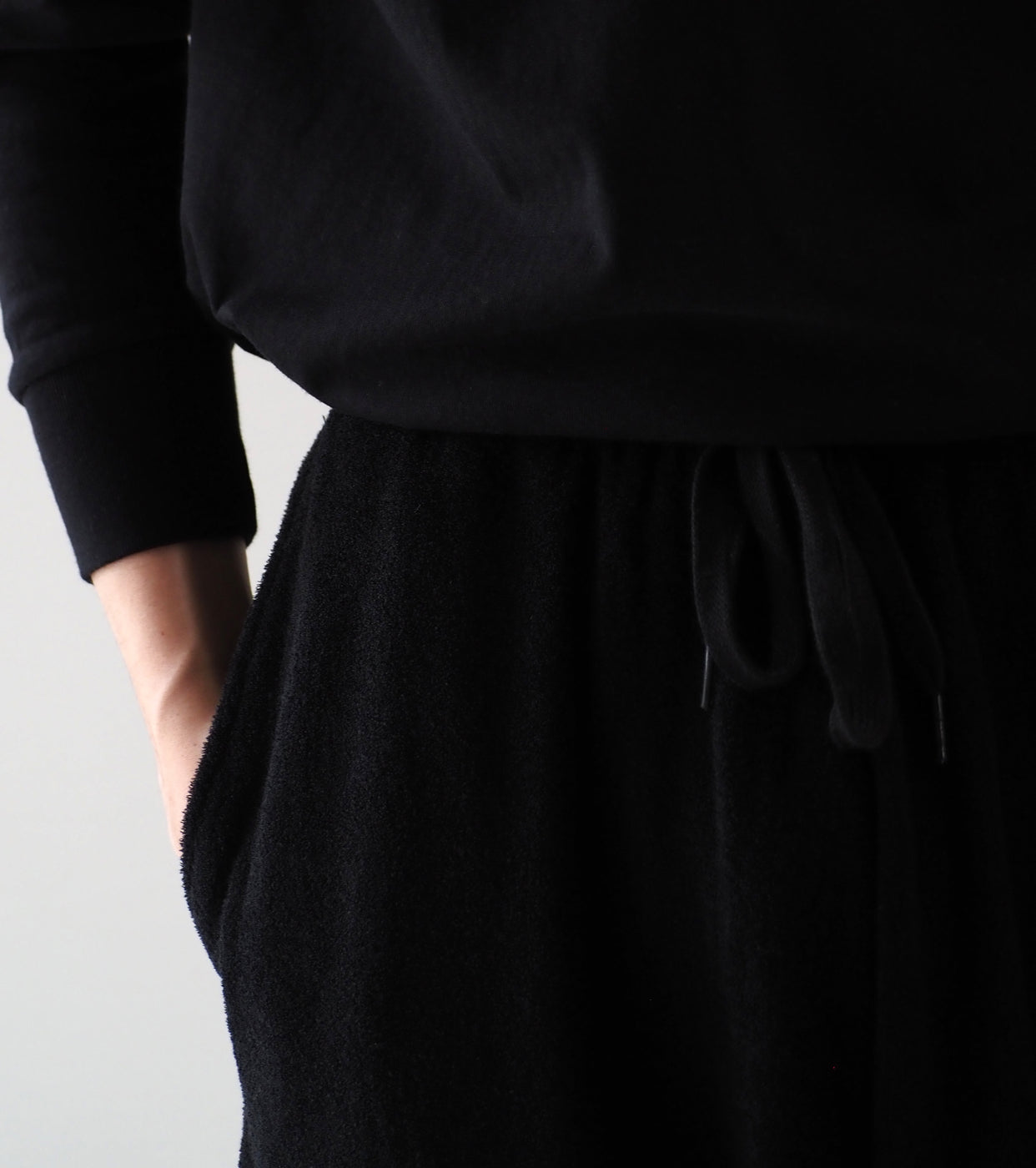 COMOLI Pile Pants , Black