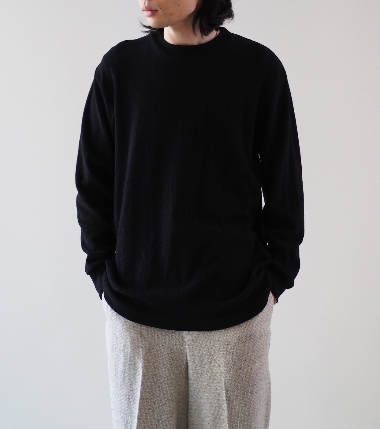 Nonnotte Tapered Over Sized Long Sleeve,Meteorite