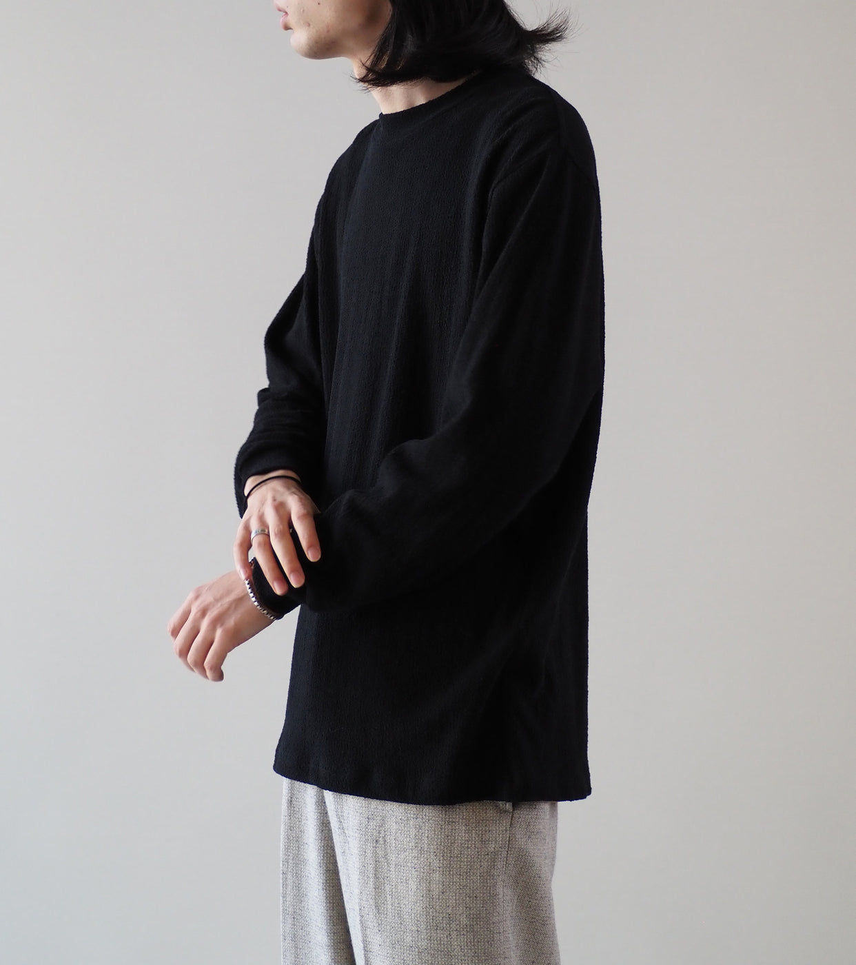 Nonnotte Tapered Over Sized Long Sleeve,Meteorite