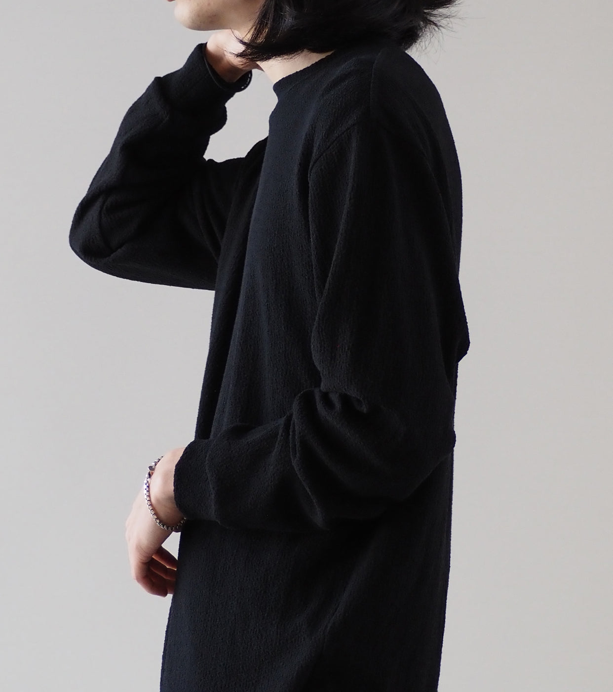 Nonnotte Tapered Over Sized Long Sleeve,Meteorite