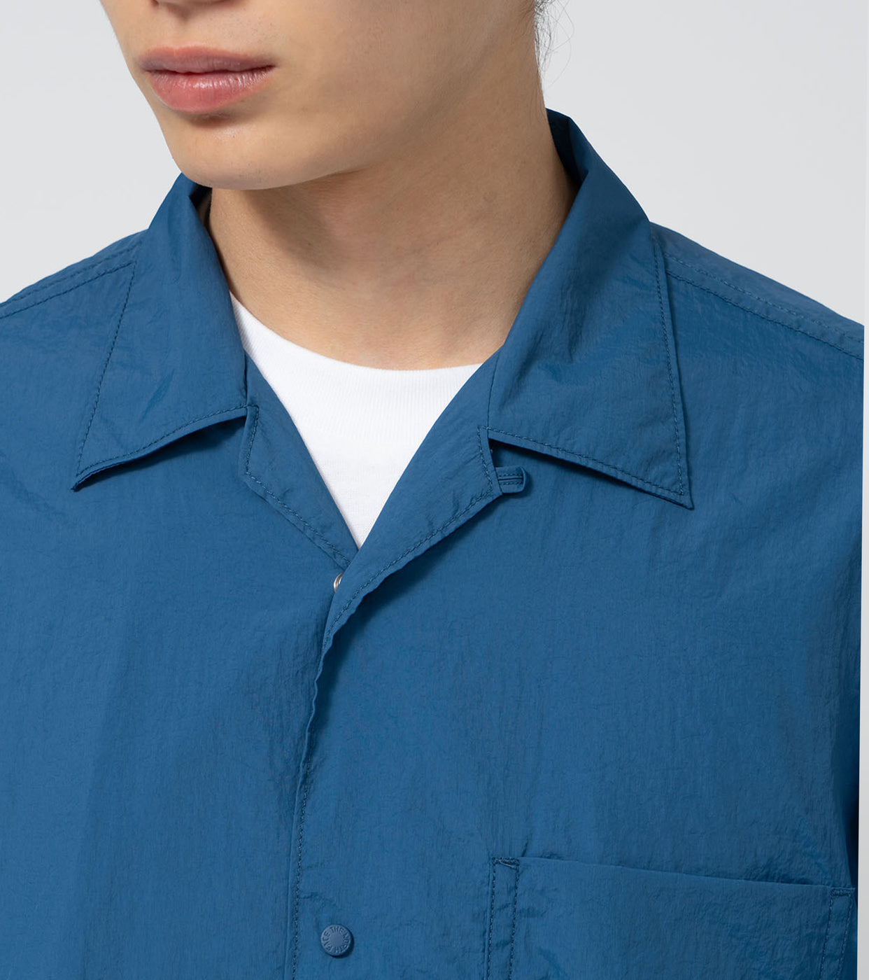 Nylon Taffeta Field S/S Shirt , Teal Blue