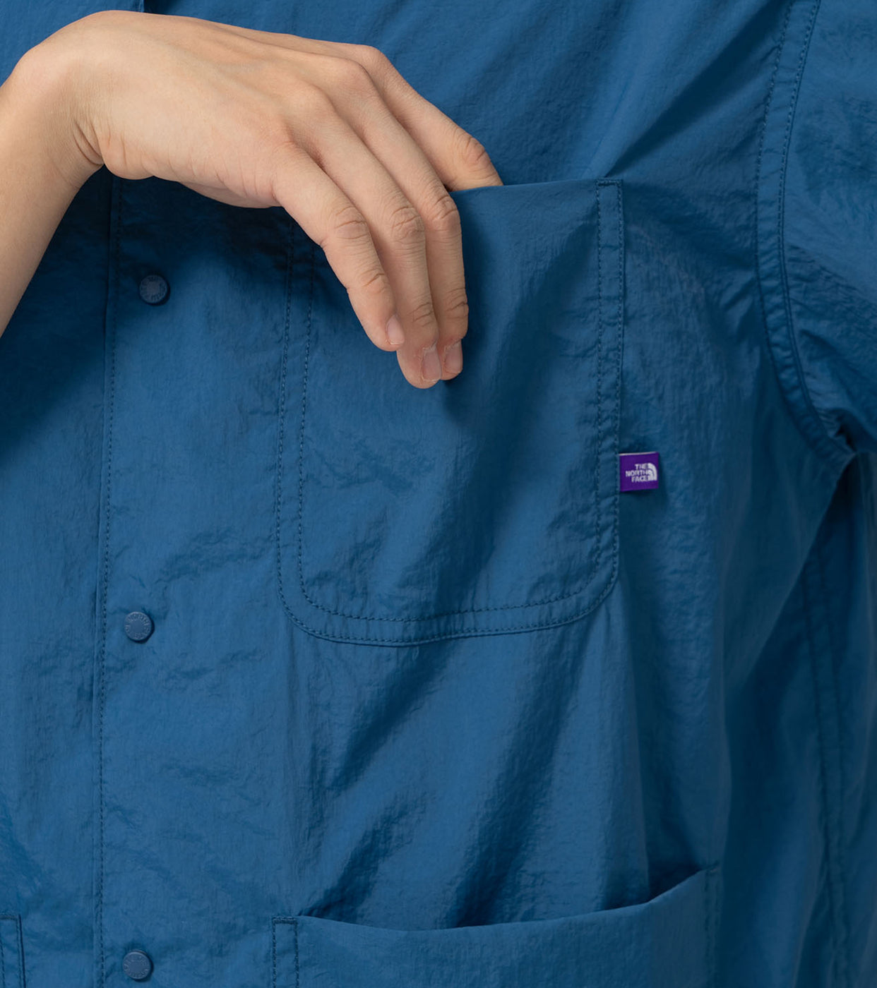 Nylon Taffeta Field S/S Shirt , Teal Blue
