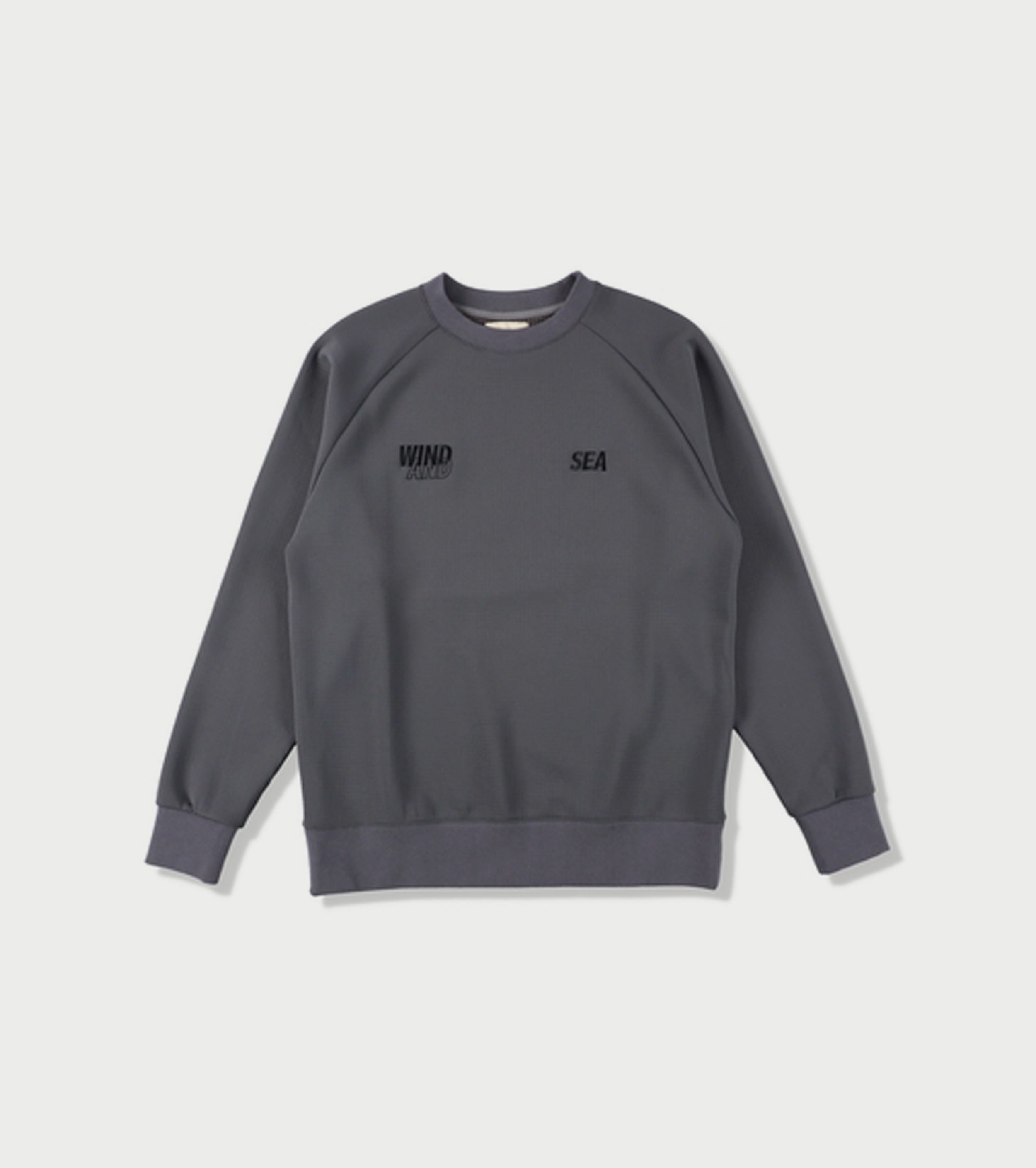 WIND AND SEA WIND AIR TEX RAGLAN CREW NECK  , Dark Gray