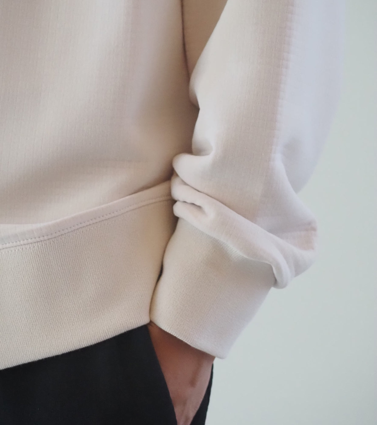 WIND AND SEA WIND AIR TEX RAGLAN CREW NECK , Ivory