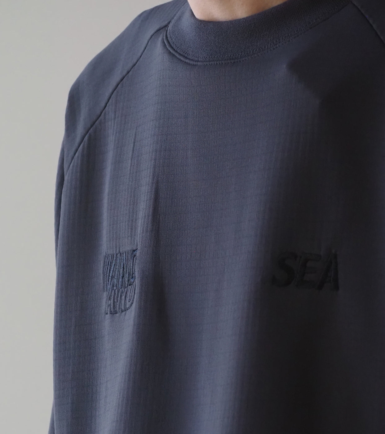 WIND AND SEA WIND AIR TEX RAGLAN CREW NECK , Dark Gray