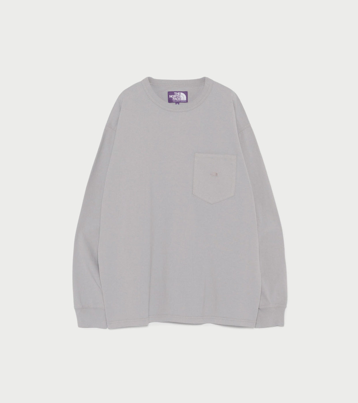 8oz Field Long Sleeve Pocket Tee, Light Gray