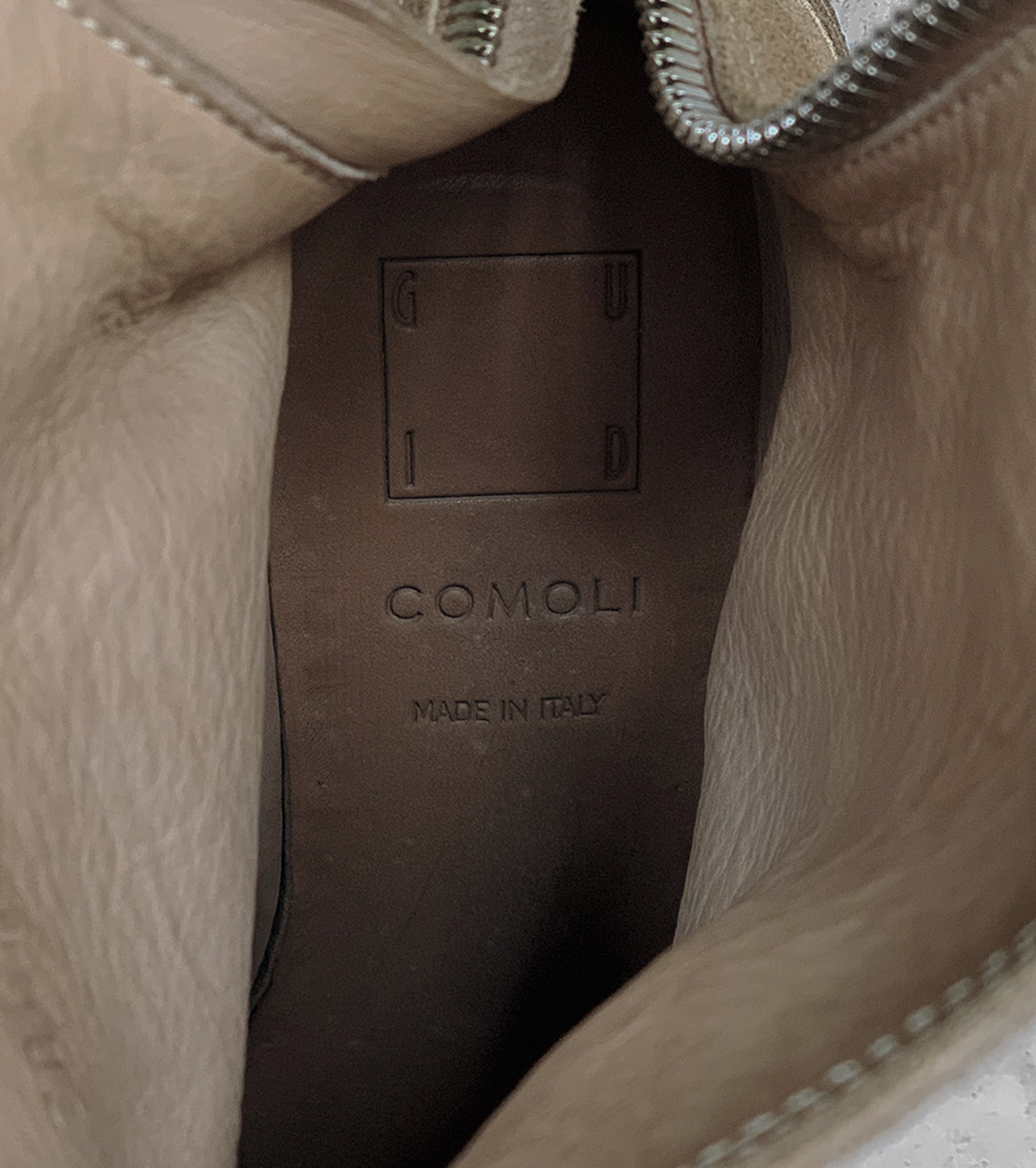 GUIDI Back Zip Boots  COMOLI Exclusive Color ,Beige