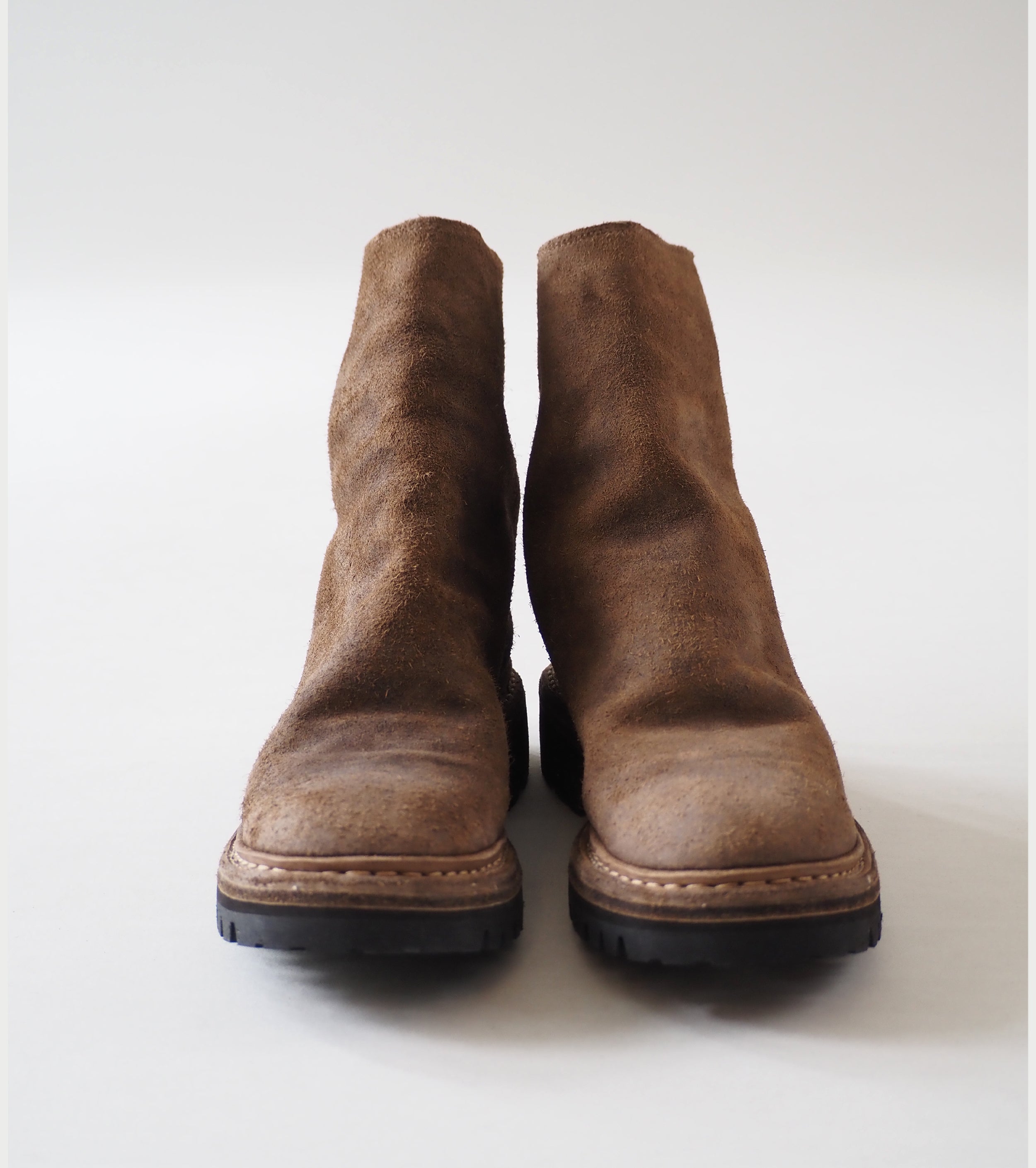 GUIDI Back Zip Boots  COMOLI Exclusive Color ,Beige