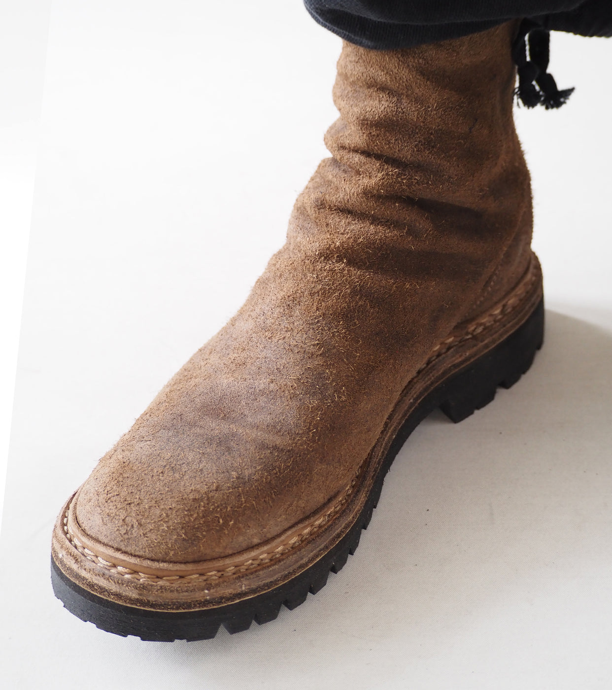 GUIDI Back Zip Boots  COMOLI Exclusive Color ,Beige
