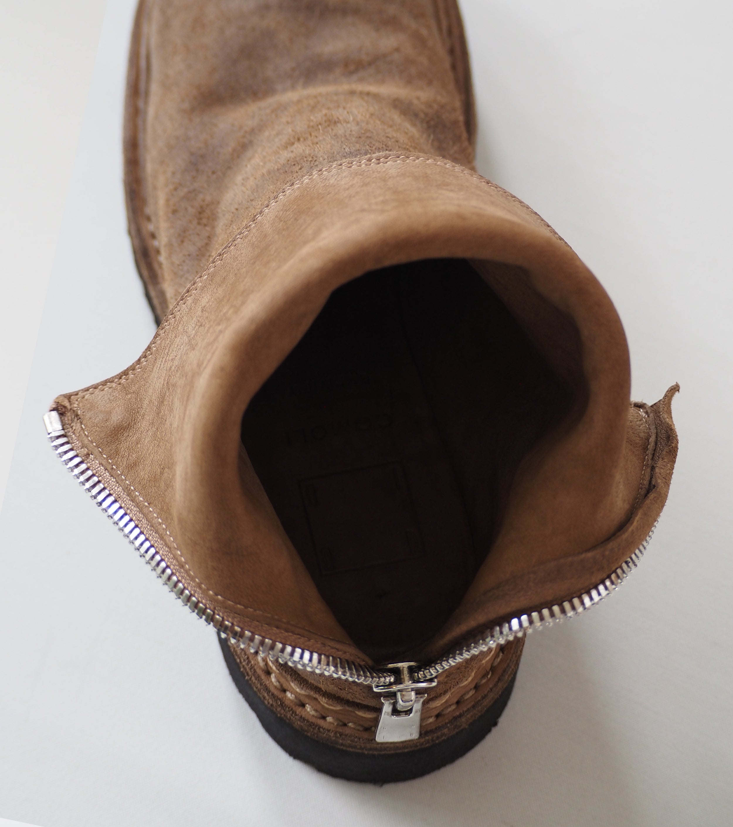 GUIDI Back Zip Boots  COMOLI Exclusive Color ,Beige