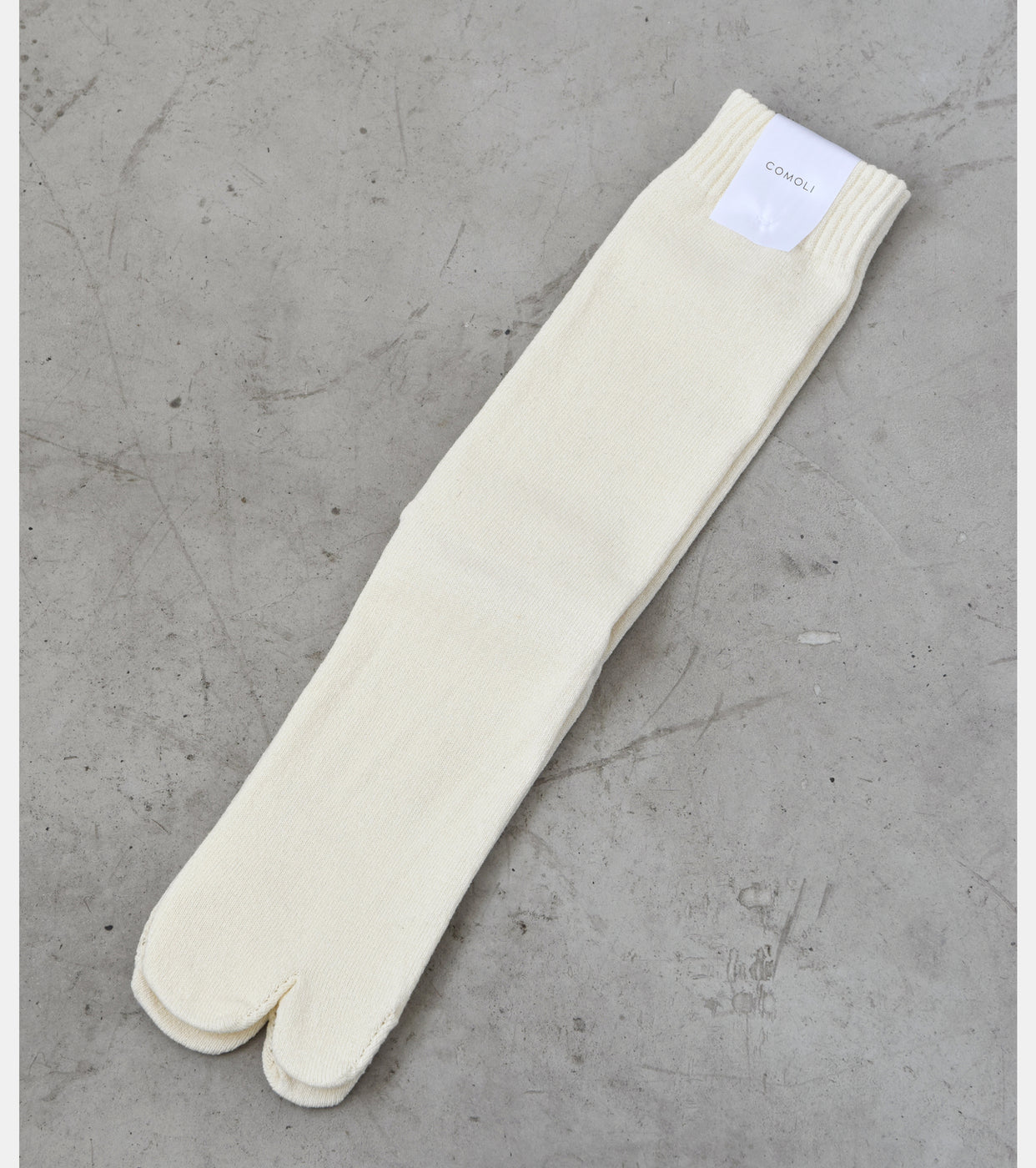 COMOLI Wool Washi Tabi Socks , Ecru