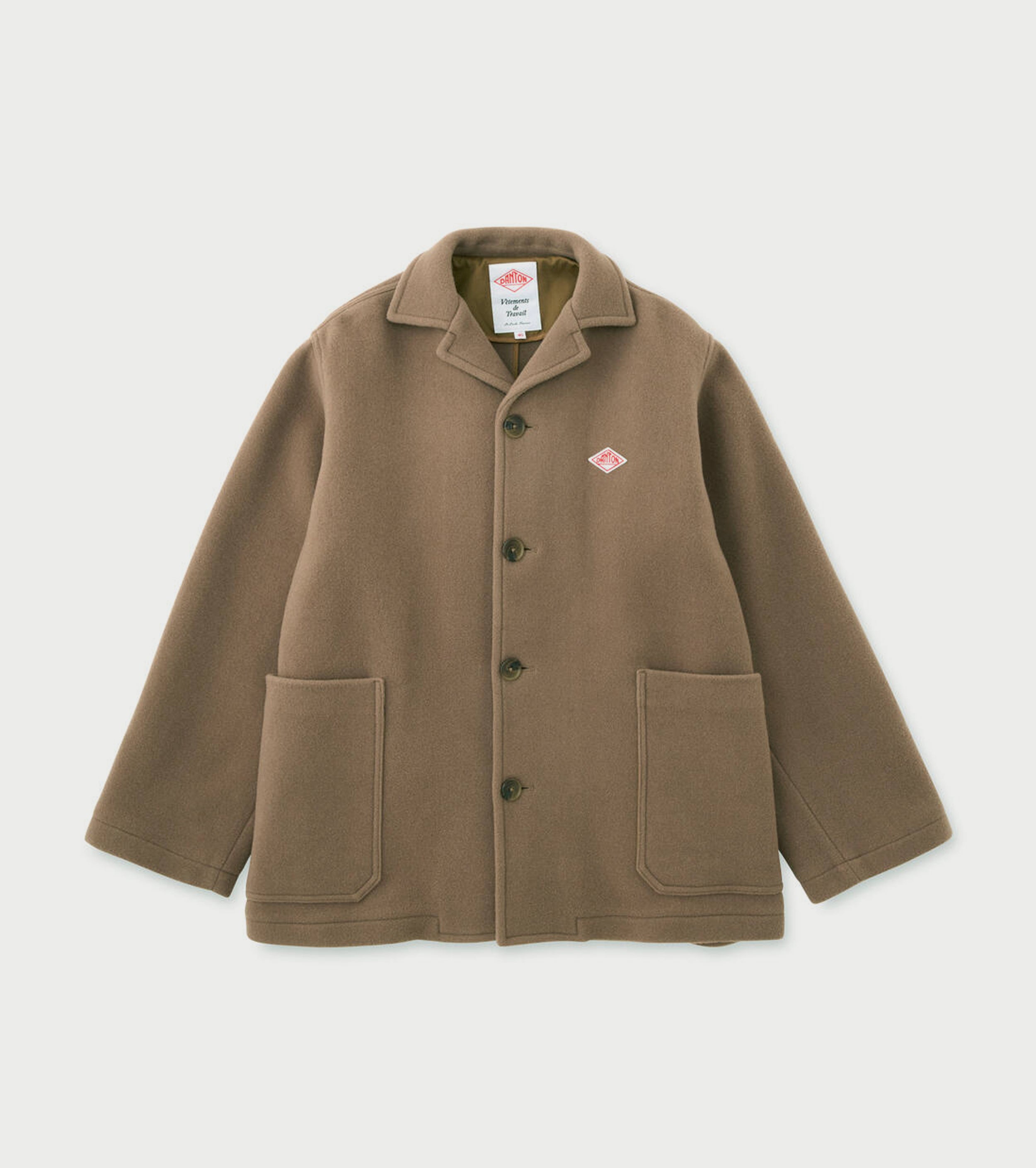 DANTON ウールジャケット ベージュ DANTON ウール メルトン ワークジャケット , Beige – Navyblue