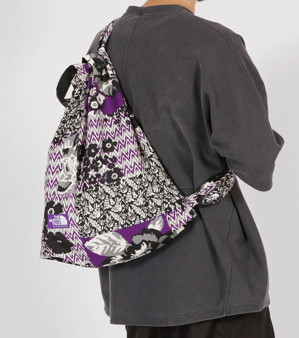Flower Printed Field Tote, Floral Patchwork