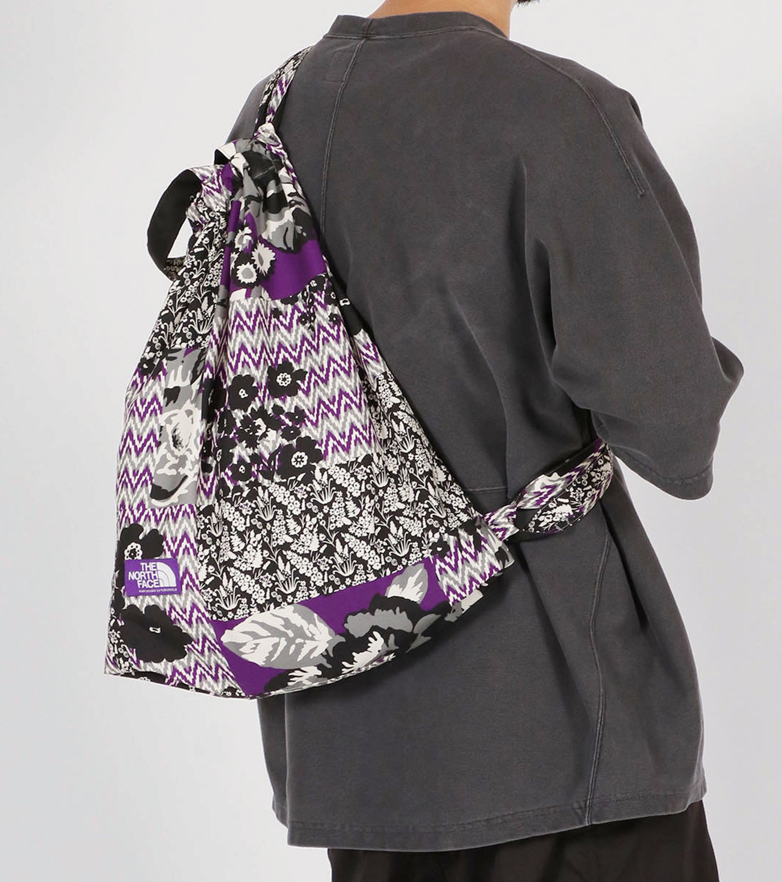 Flower Printed Field Tote, Floral Patchwork