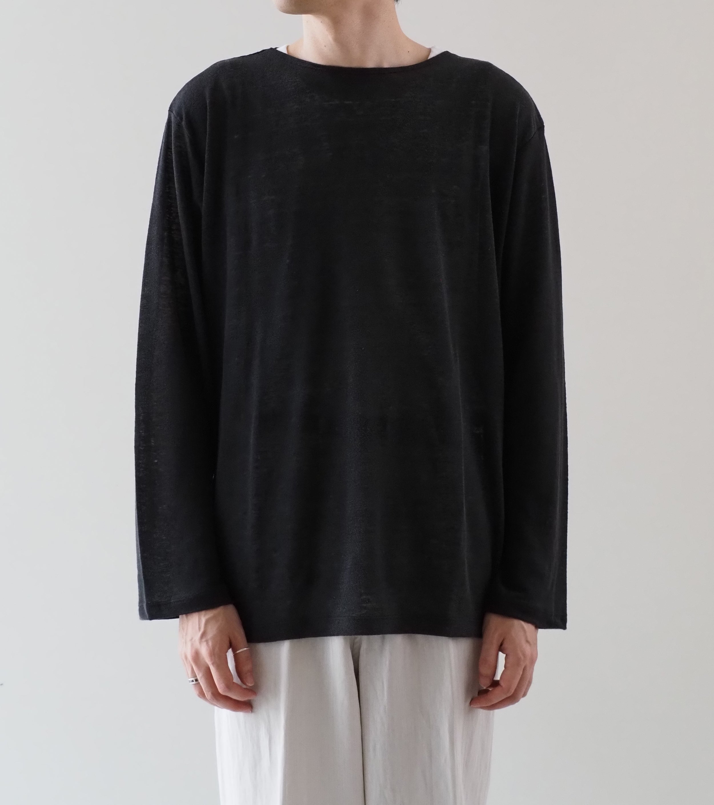MAATEE&SONS L/S BOAT TEE LINEN天竺 maatee&sons L/S BOAT TEE LINEN