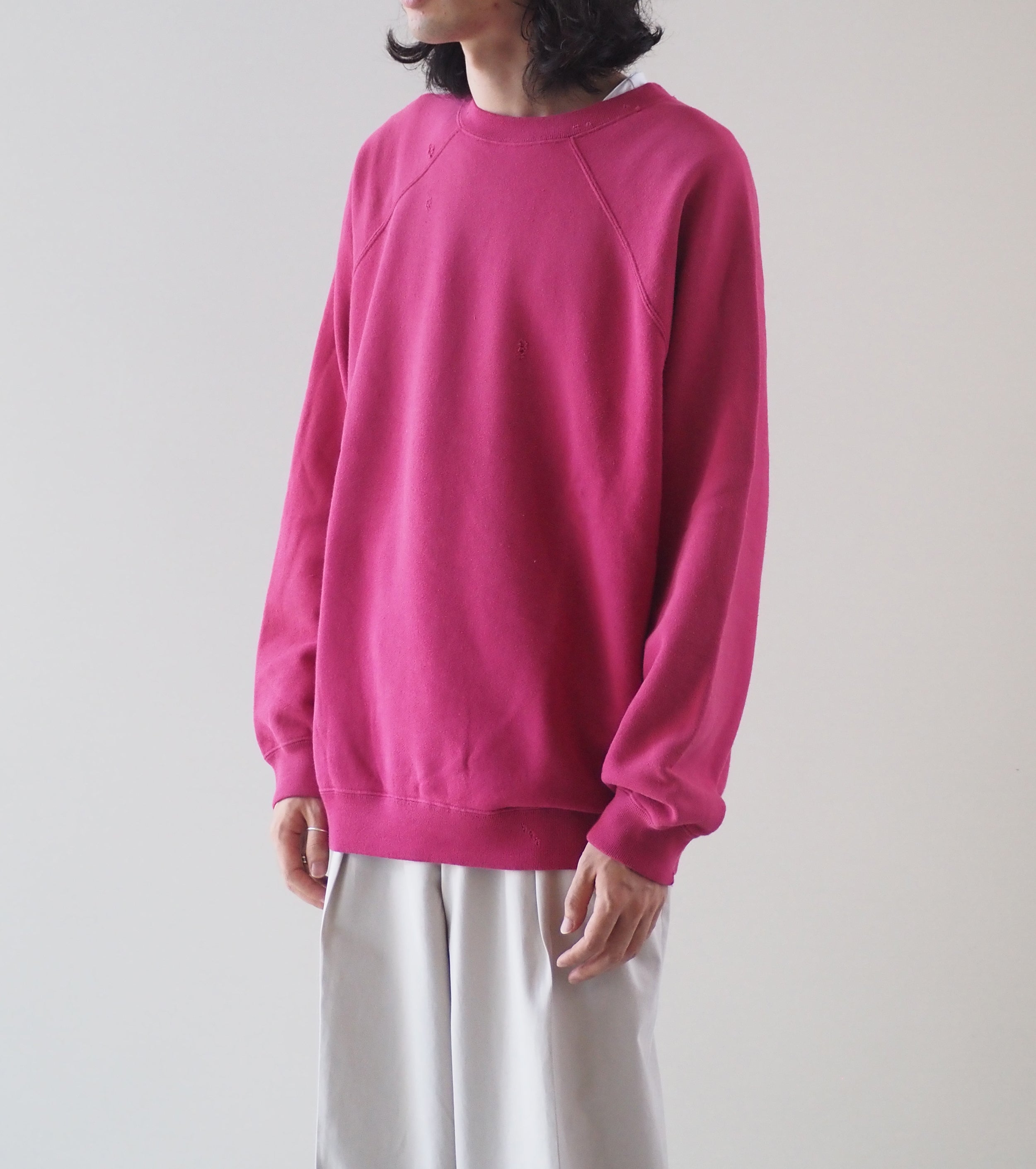 MAATEE＆SONS ヴィンテージ スウェット , Pink – Navyblue