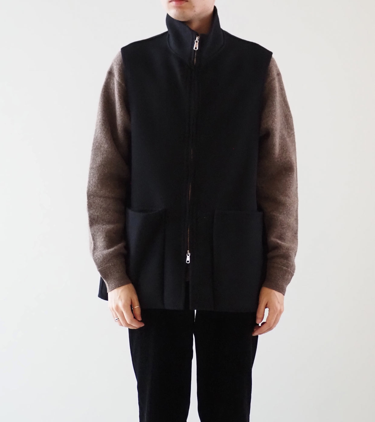 MAATEE & SONS Zip Vest , Black