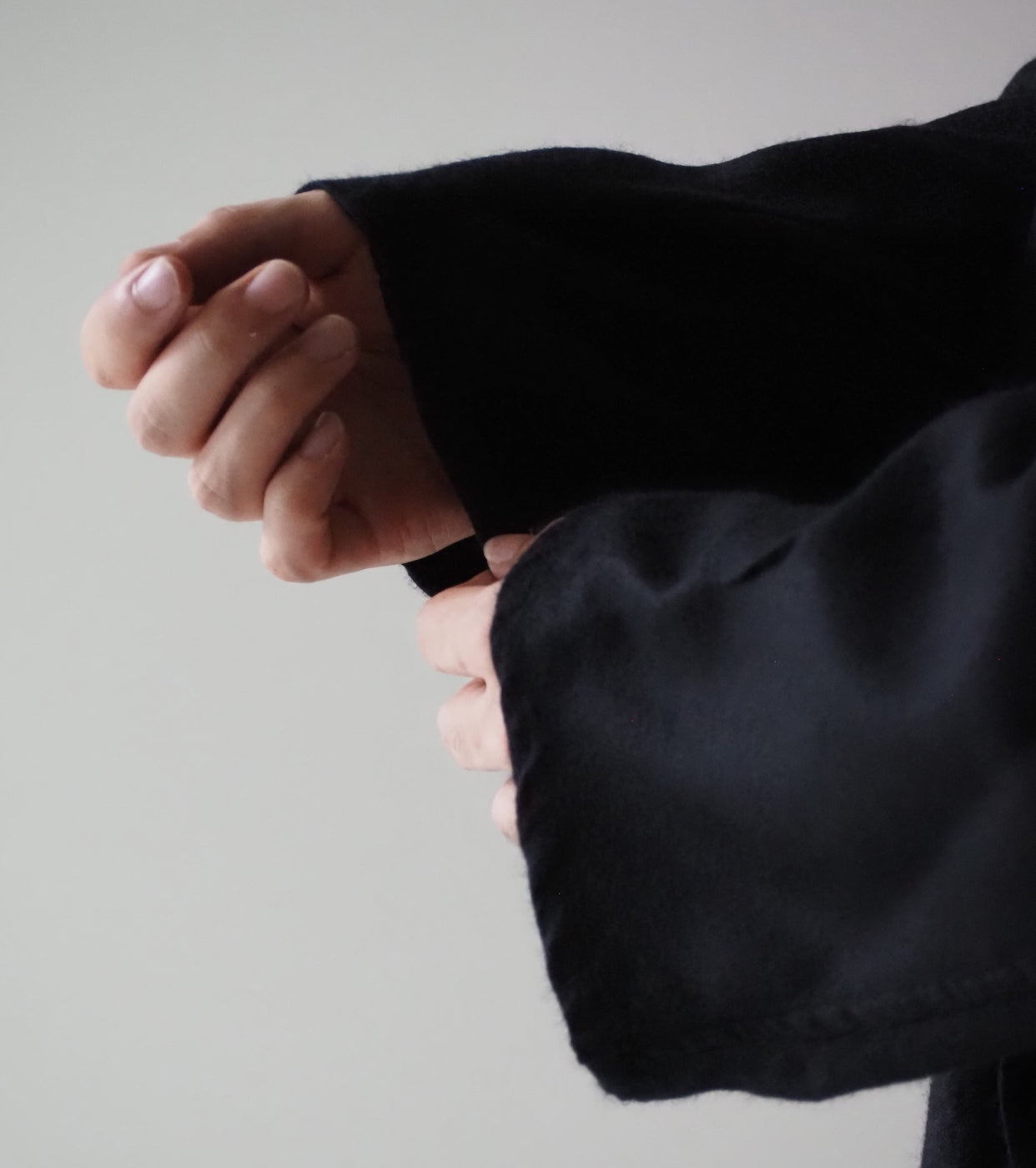COMOLI Cashmere Silk Garment Dyed Jacket, Navy