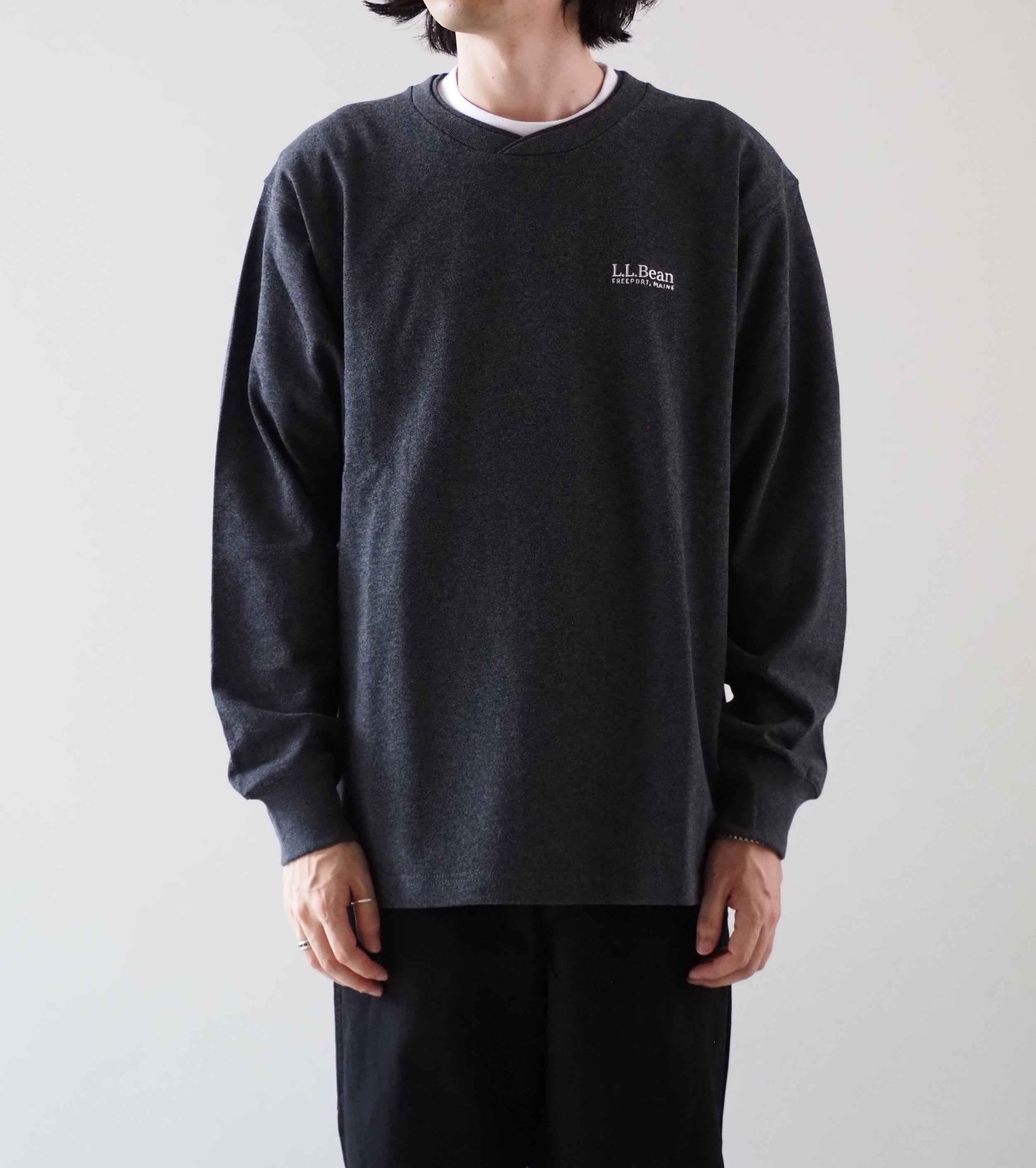 L.L.Bean JAPAN EDITION  Union Long-Sleeve Tee, Top Charcoal