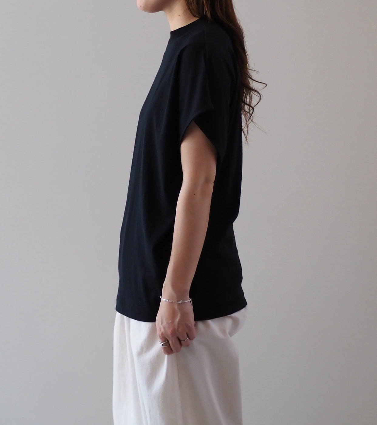 Drop Shoulder Top, Black