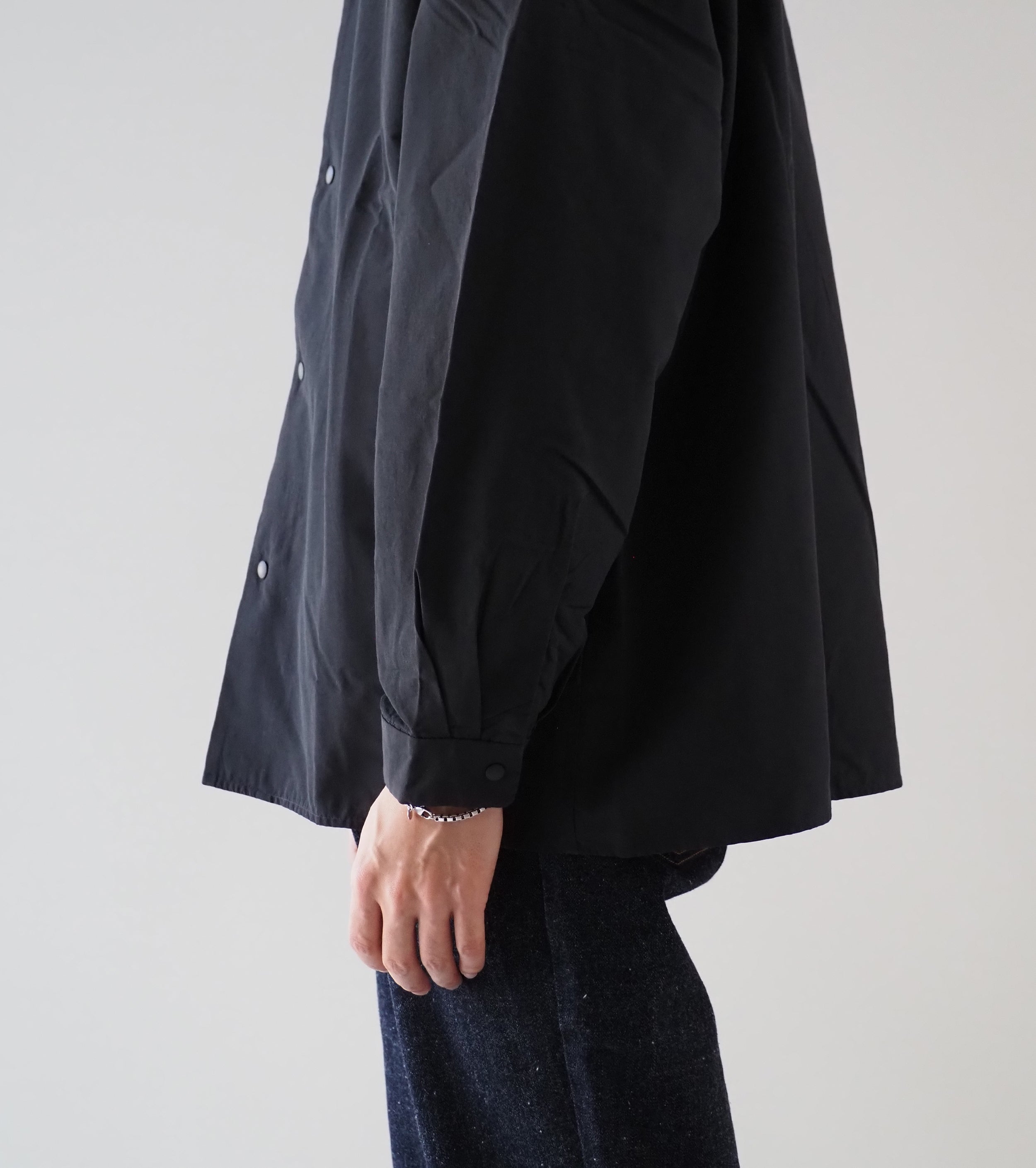 YAECA 60/40 Cloth Comfort Shirt Wide Square , Dark Navy