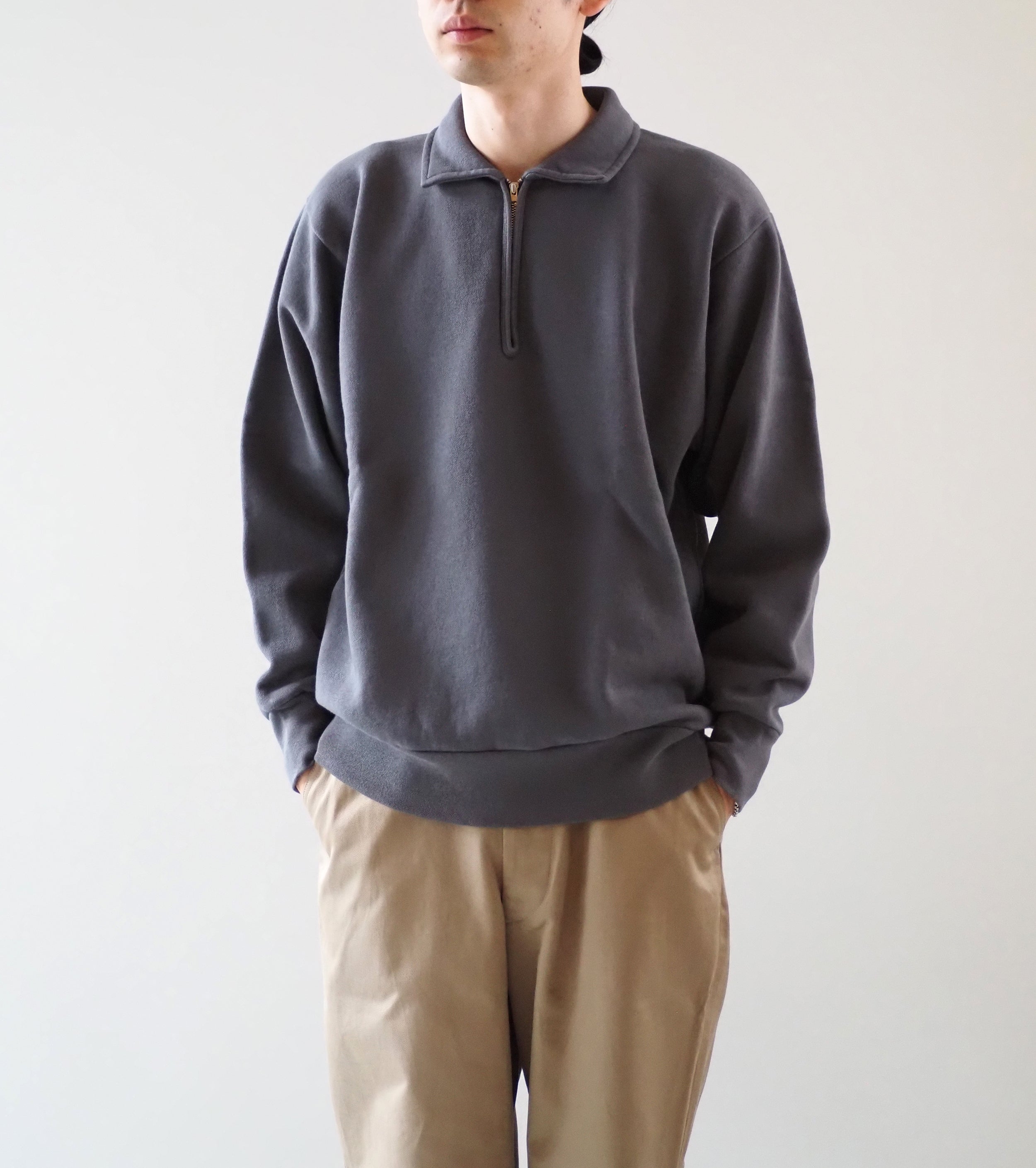CIOTA Half Zip Sweatshirt ,  Blue Gray