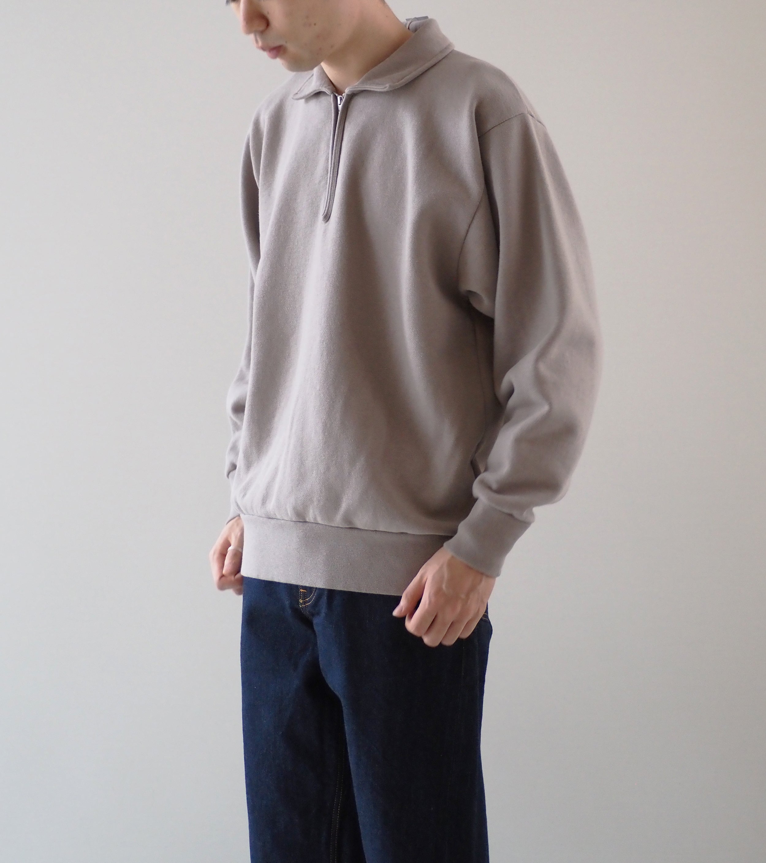 CIOTA Half Zip Sweatshirt , Light Gray