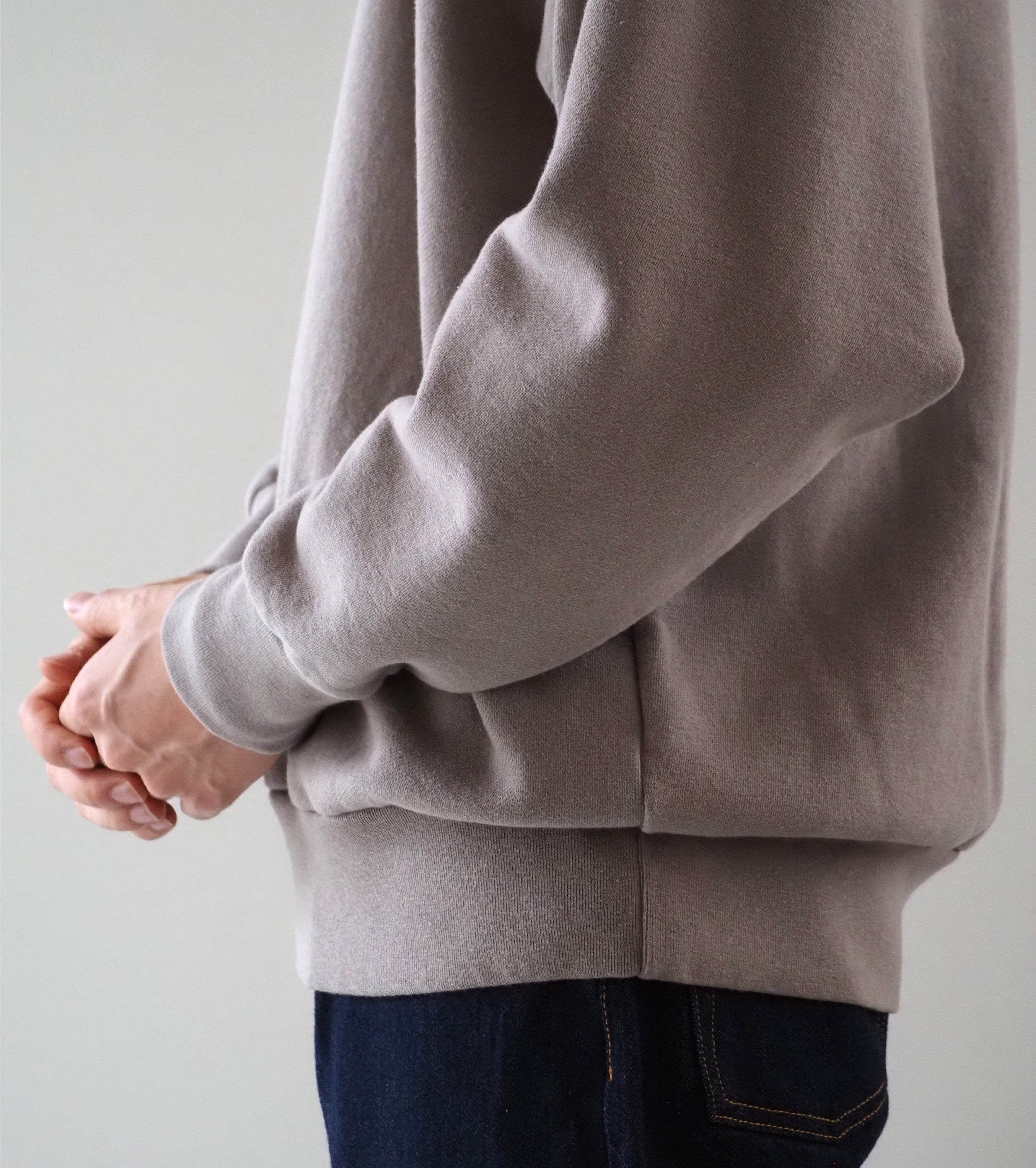 CIOTA Half Zip Sweatshirt , Light Gray