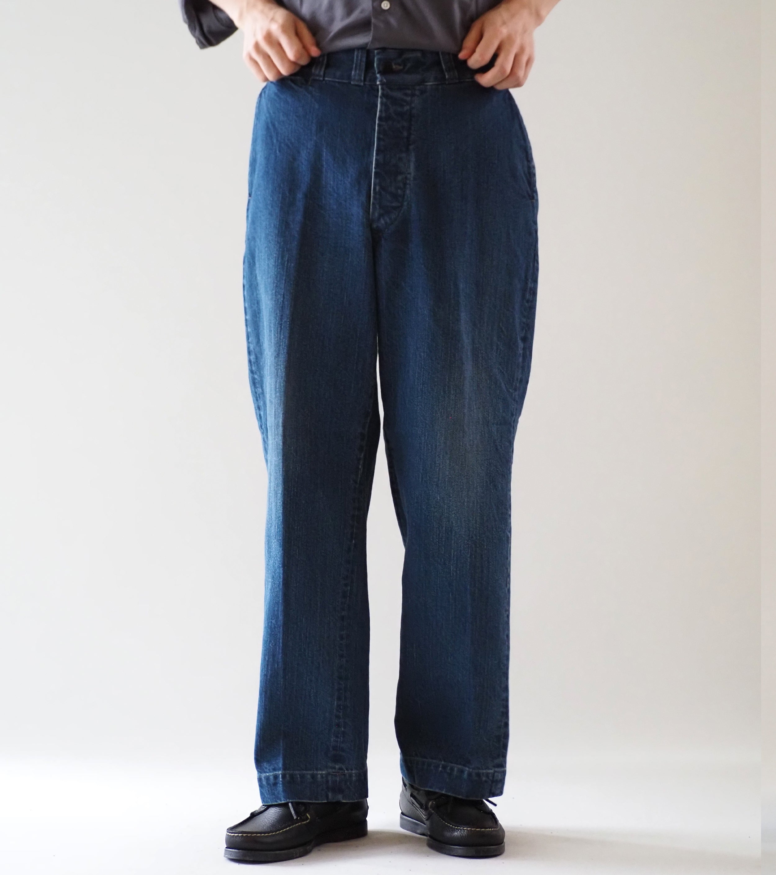 CIOTA Denim Slacks , Medium Dark Blue Damage – Navyblue