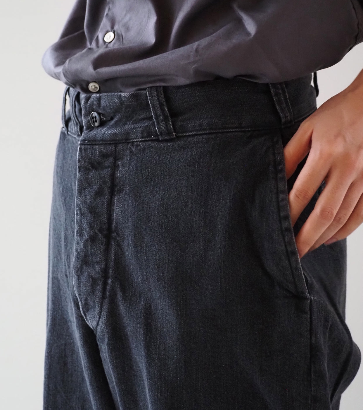 CIOTA Denim Slacks , Medium Black