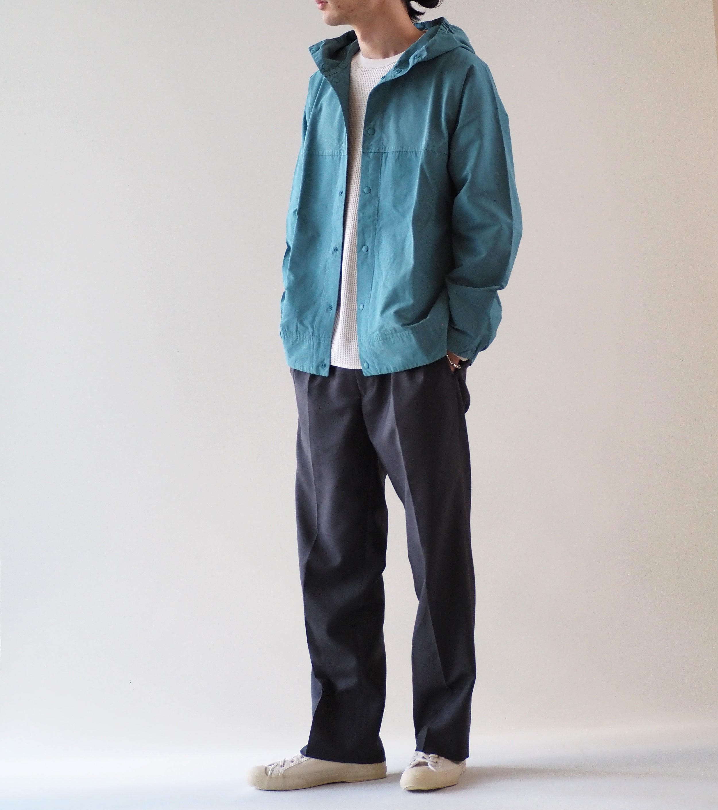 YAECA 60/40 Cloth Hooded Shirt , Green