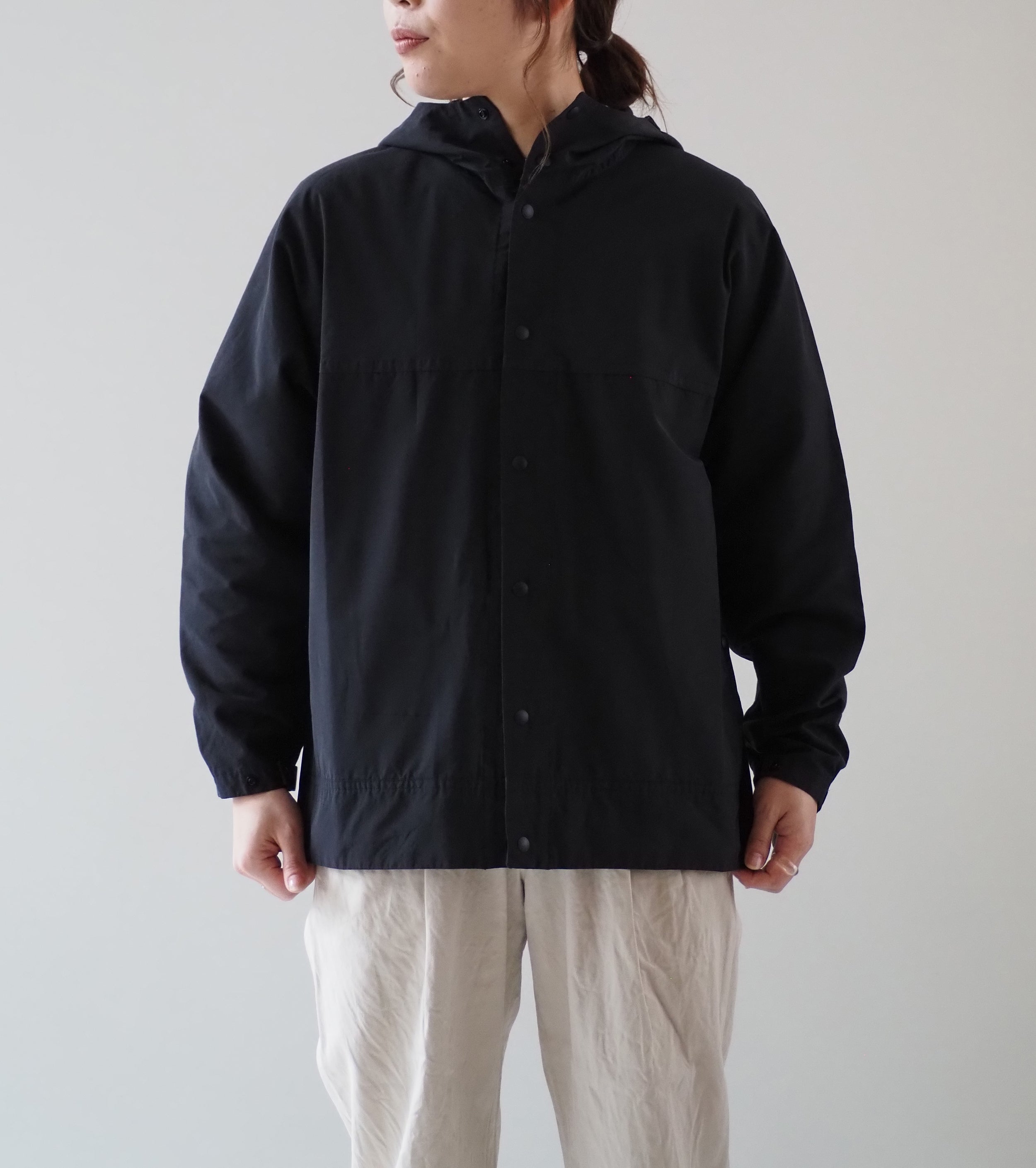 YAECA 60/40 Cloth Hooded Shirt , Dark Navy