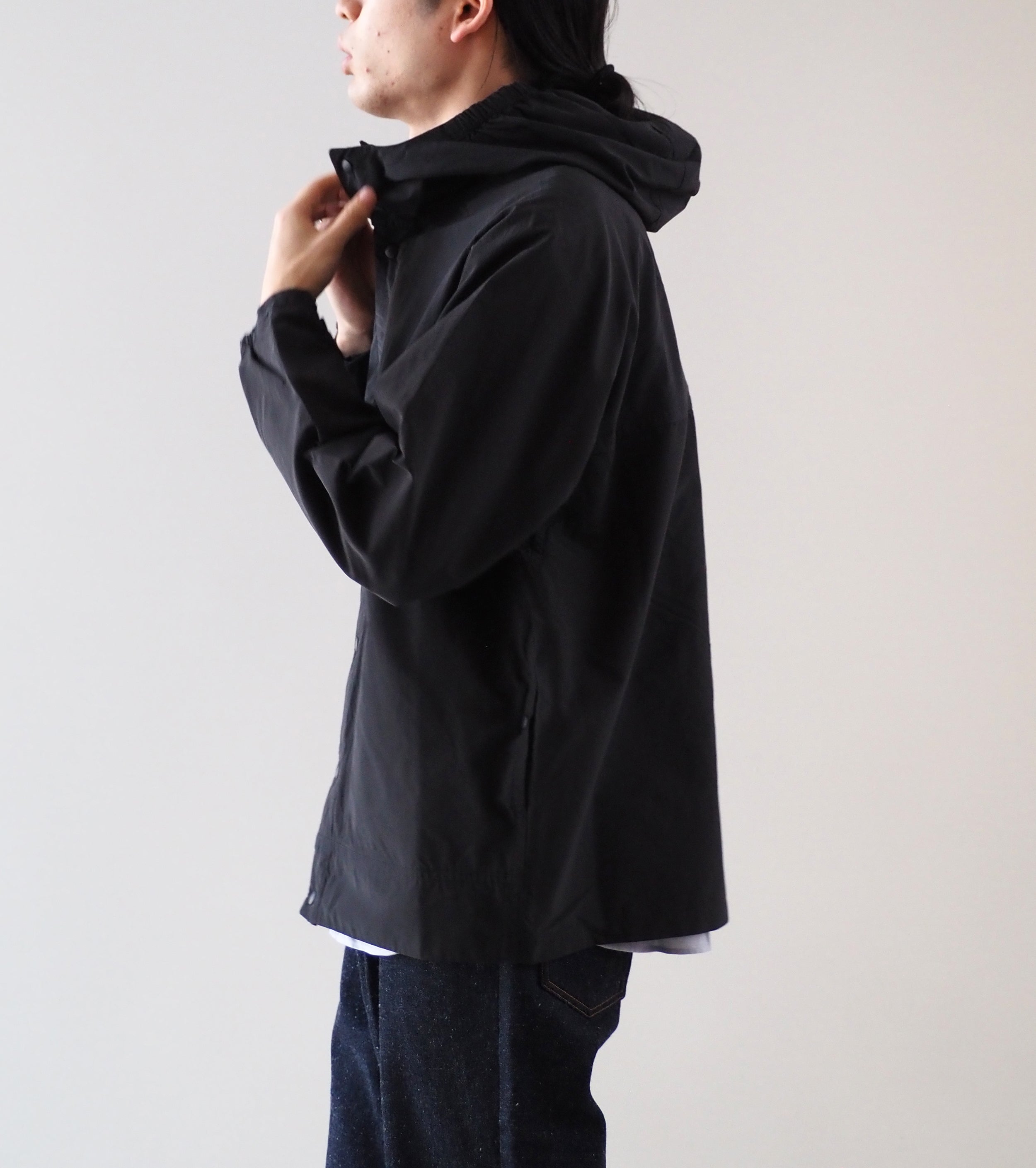 YAECA 60/40 Cloth Hooded Shirt , Dark Navy