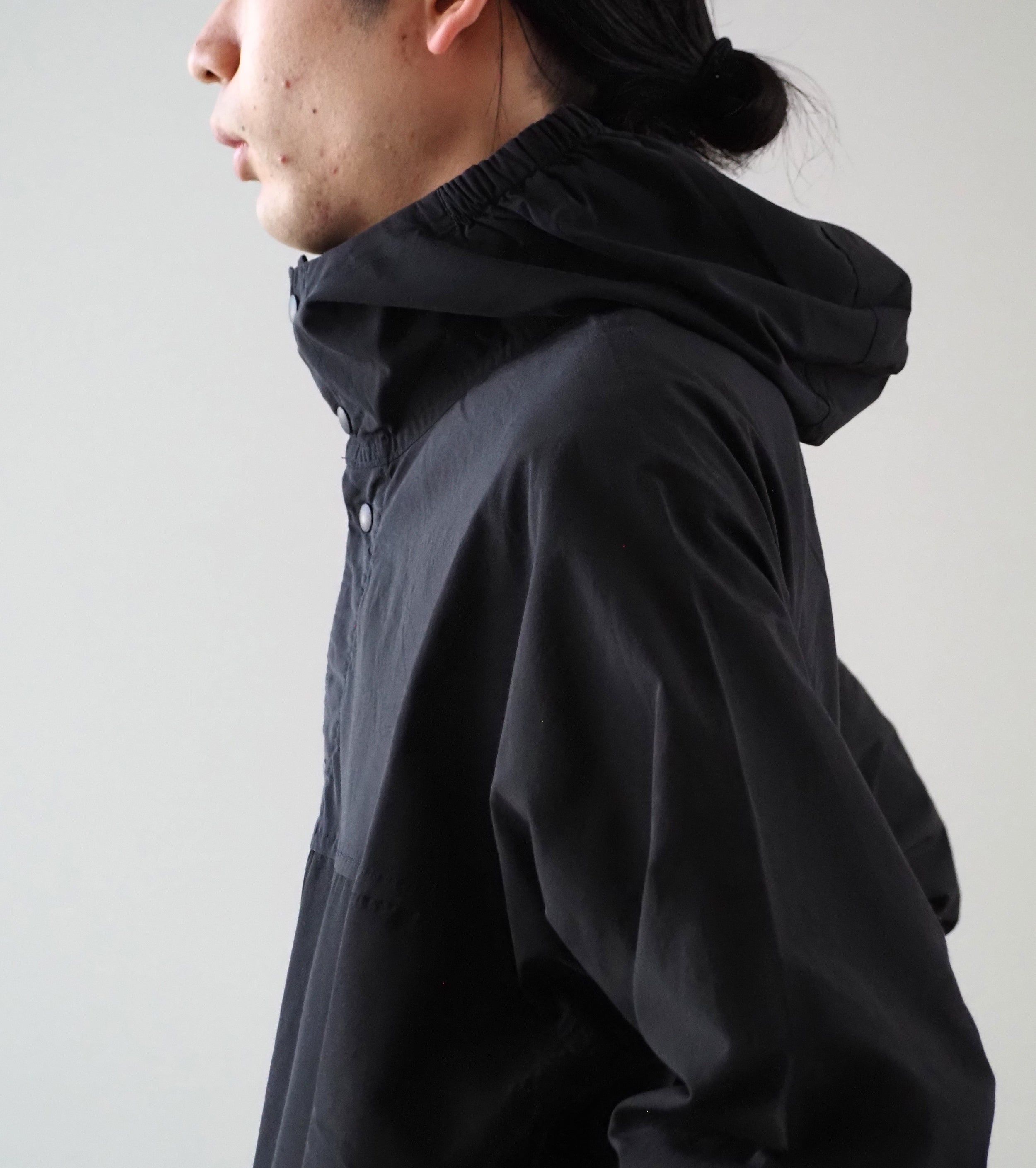 YAECA 60/40 Cloth Hooded Shirt , Dark Navy