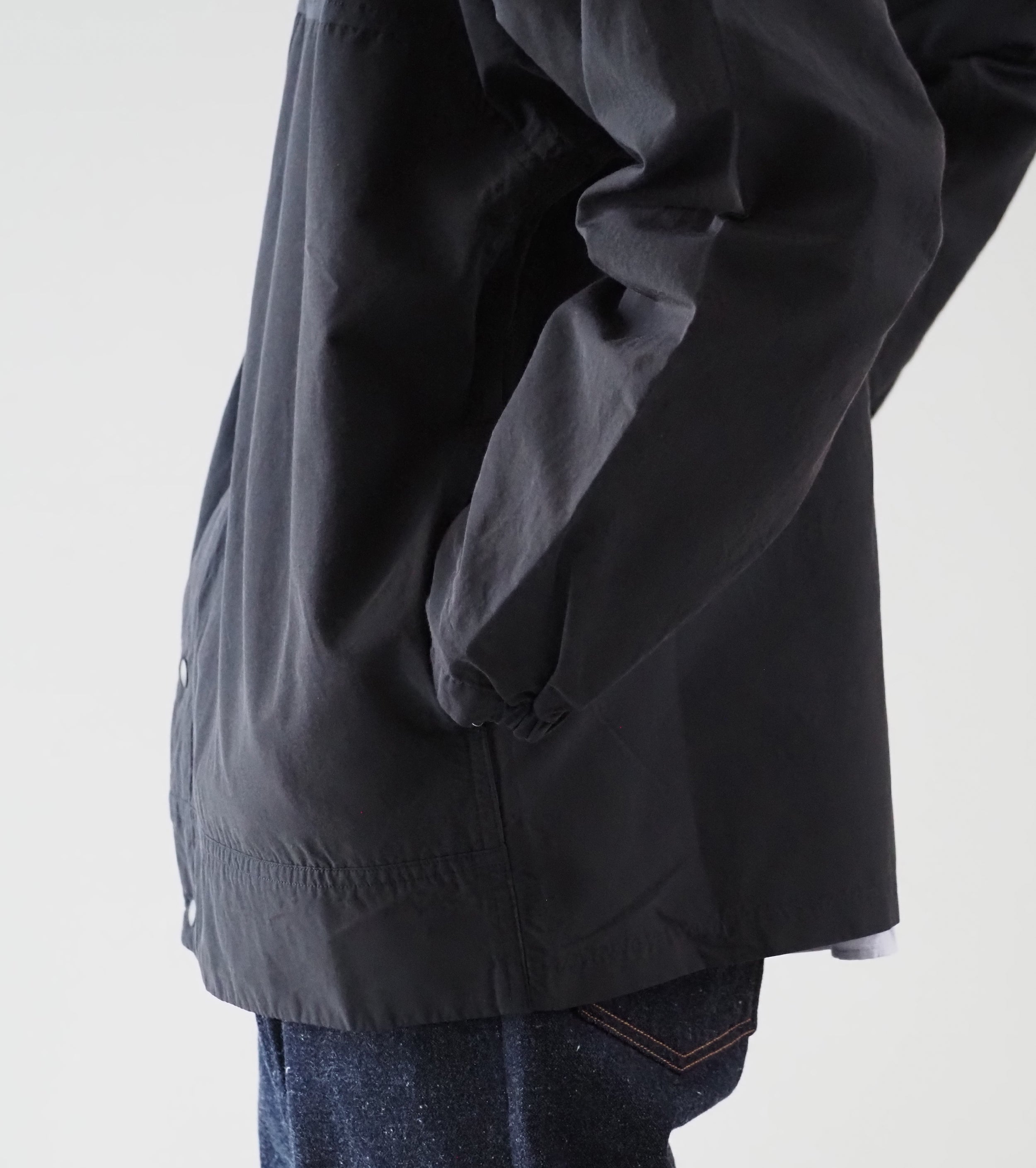 YAECA 60/40 Cloth Hooded Shirt , Dark Navy