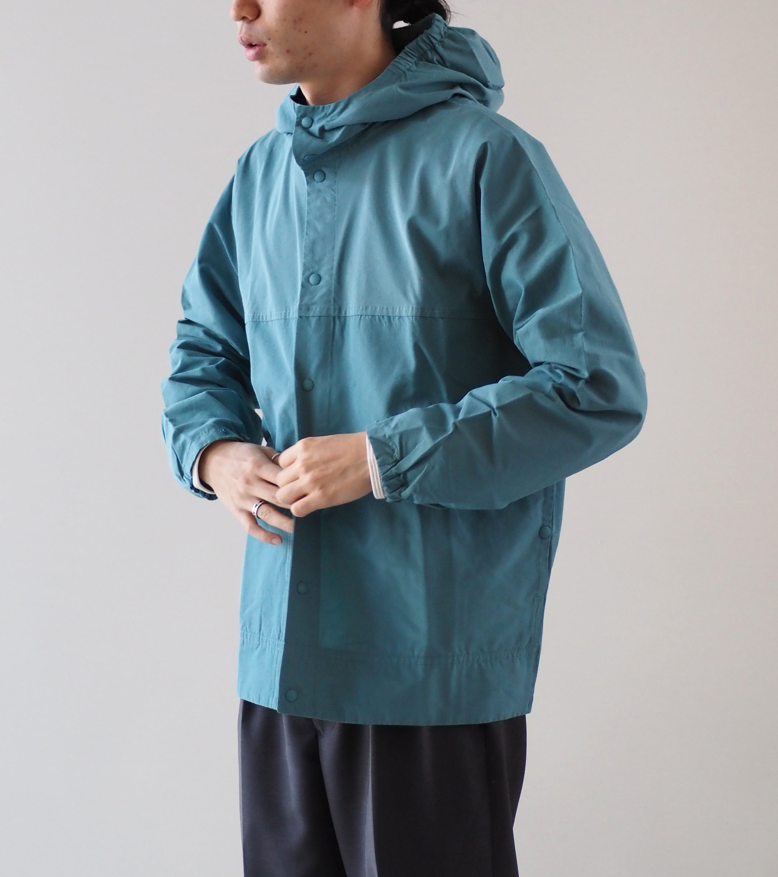 YAECA 60/40 Cloth Hooded Shirt , Green