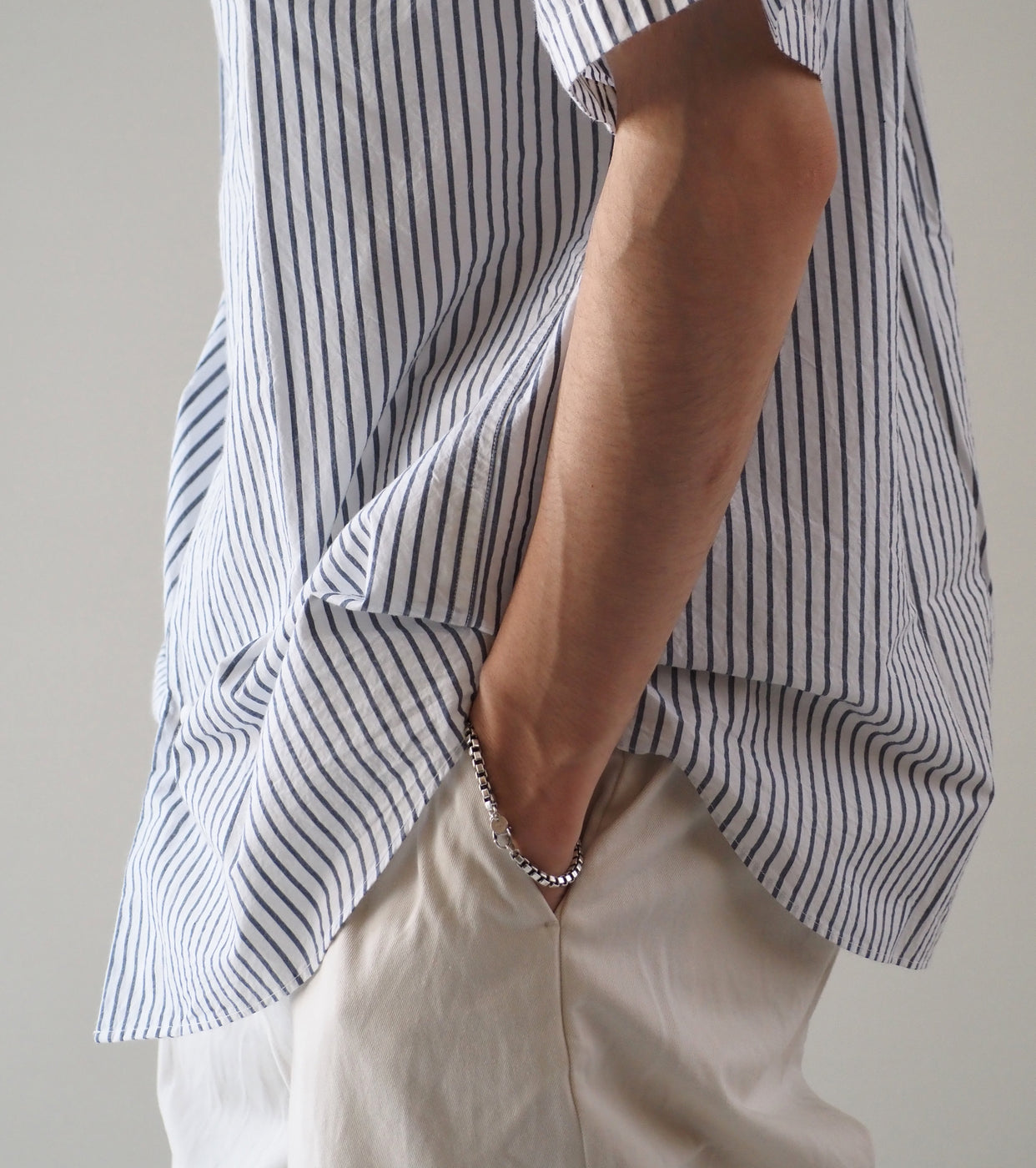 YAECA Comfort Shirt Short Sleeve , Bold Stripe