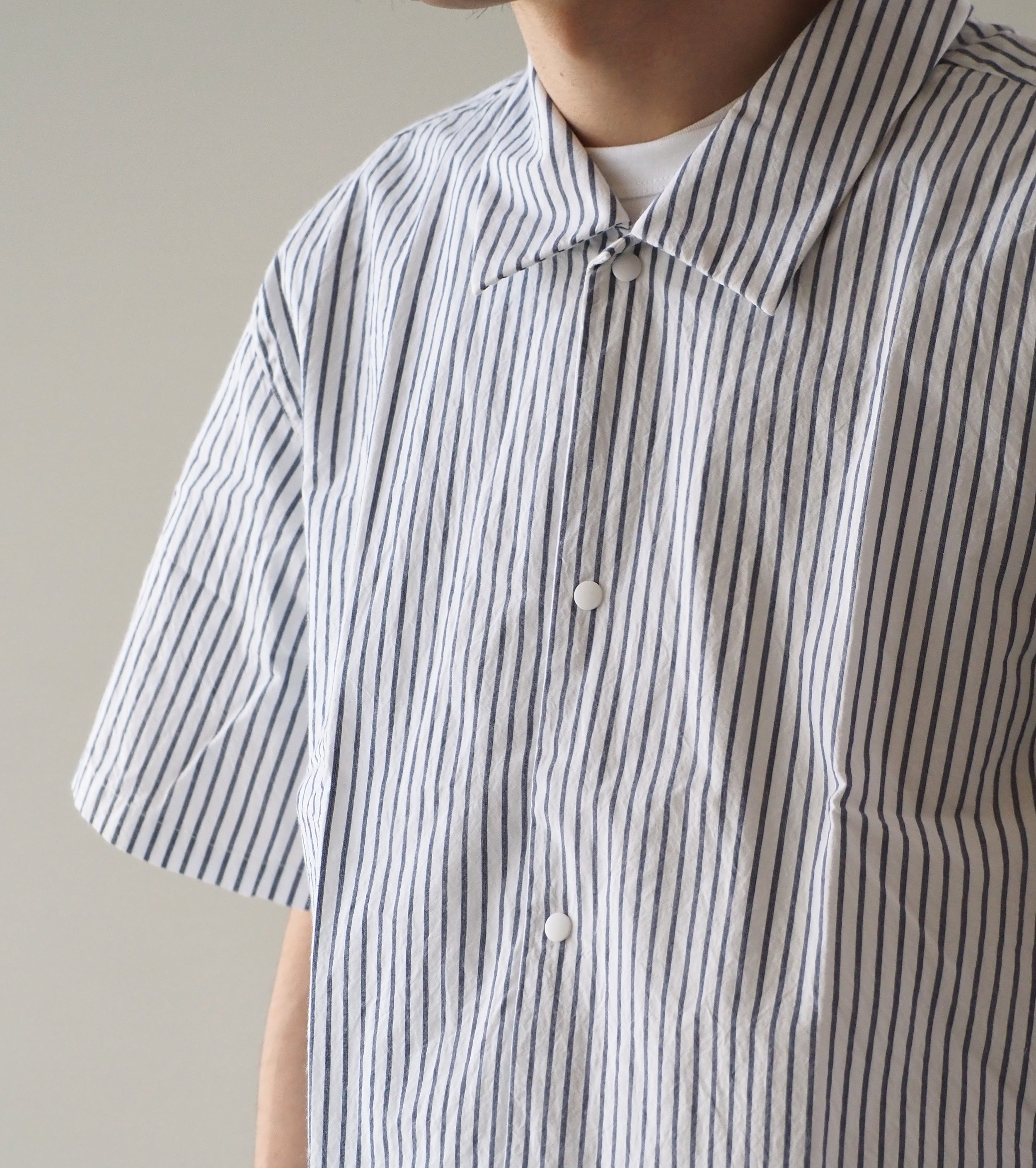 YAECA Comfort Shirt  Short Sleeve , Bold Stripe