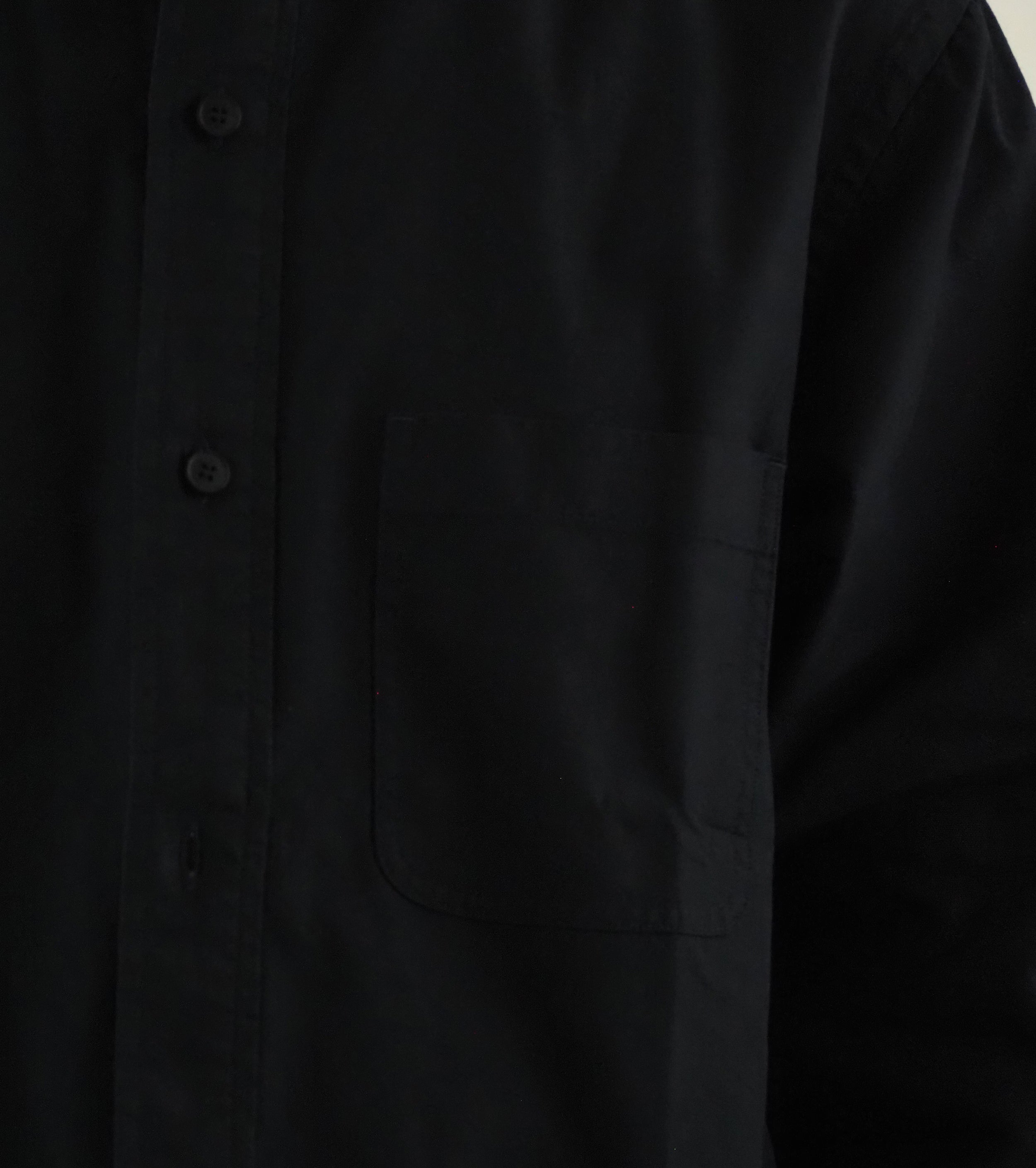 YAECA  CANVAS DESIGN Stand Collar Shirt , Dark Navy