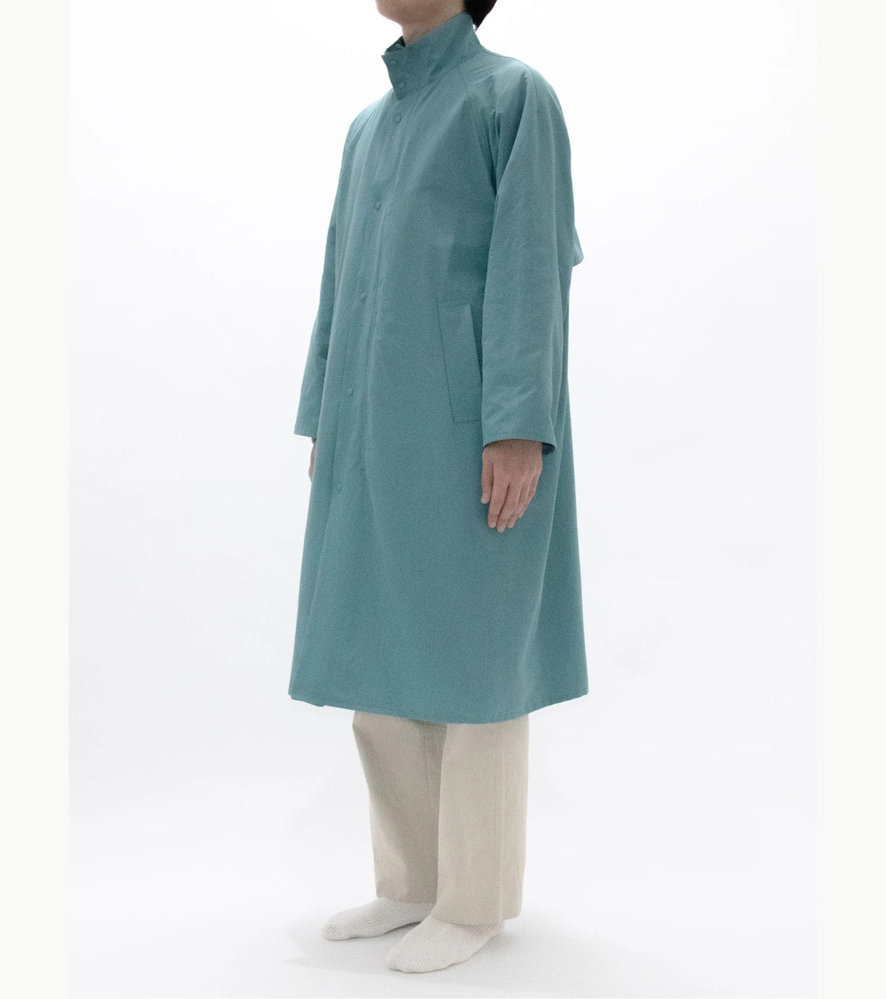 YAECA 60/40 Cloth Zip-up Coat Stand-Up Collar, Green