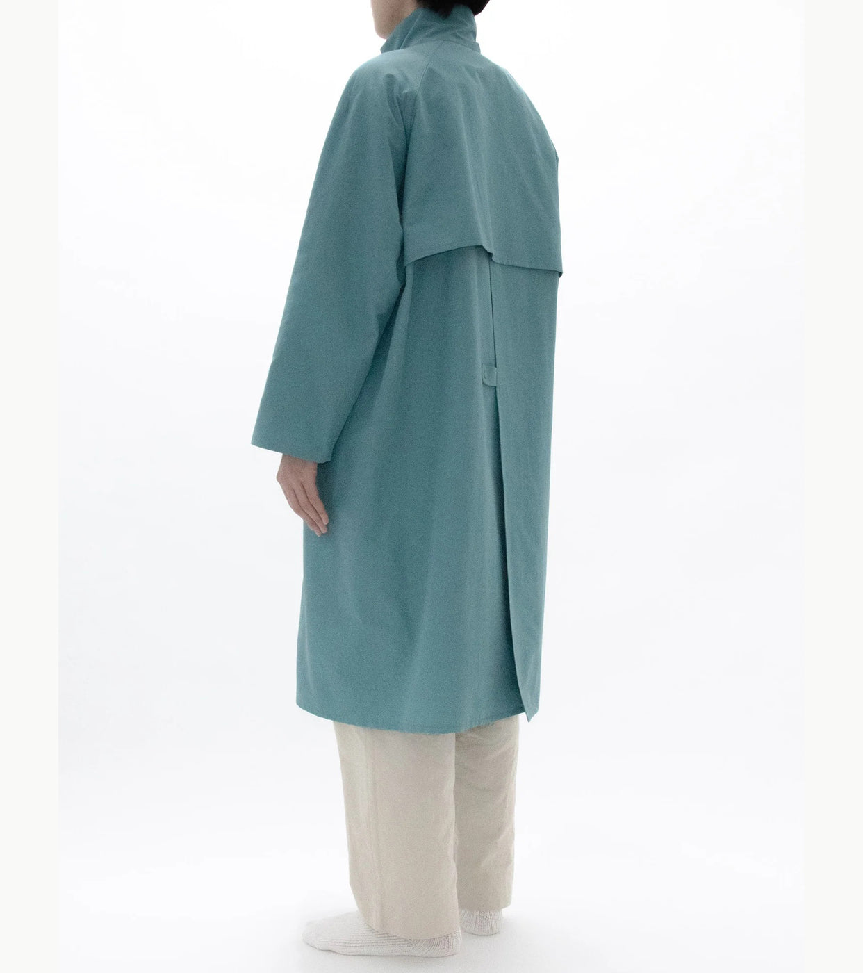 YAECA 60/40 Cloth Zip-up Coat Stand-Up Collar, Green