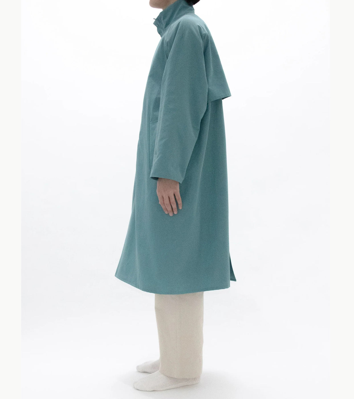 YAECA 60/40 Cloth Zip-up Coat Stand-Up Collar, Green