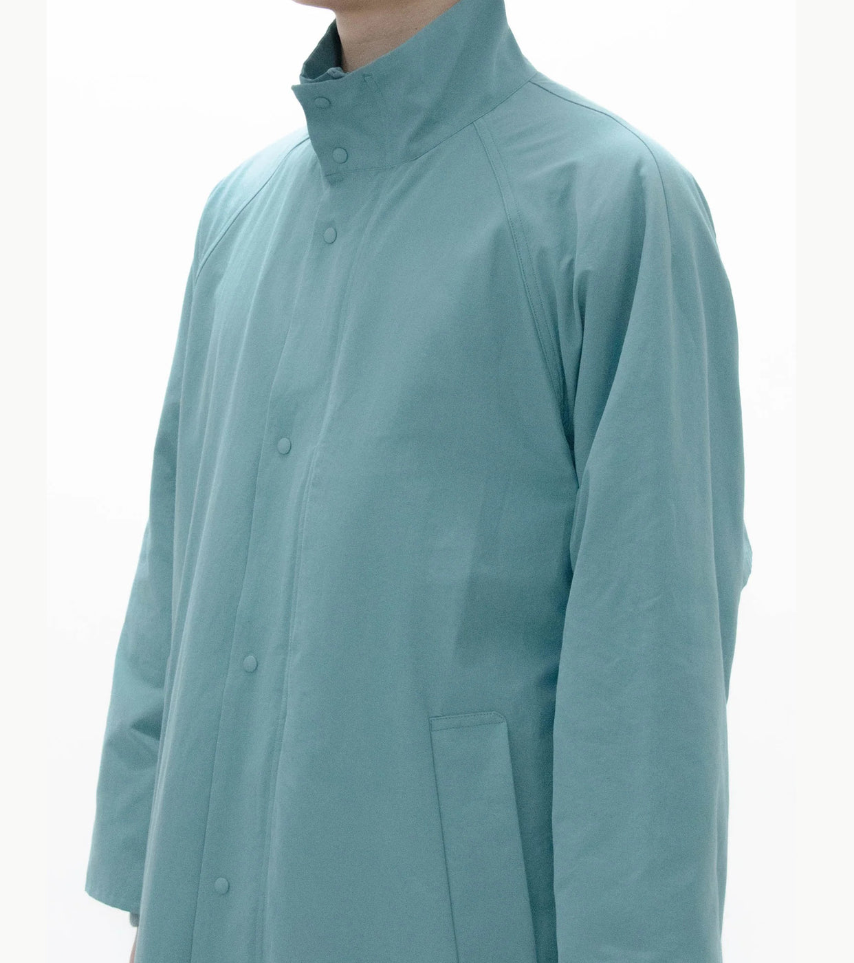 YAECA 60/40 Cloth Zip-up Coat Stand-Up Collar, Green