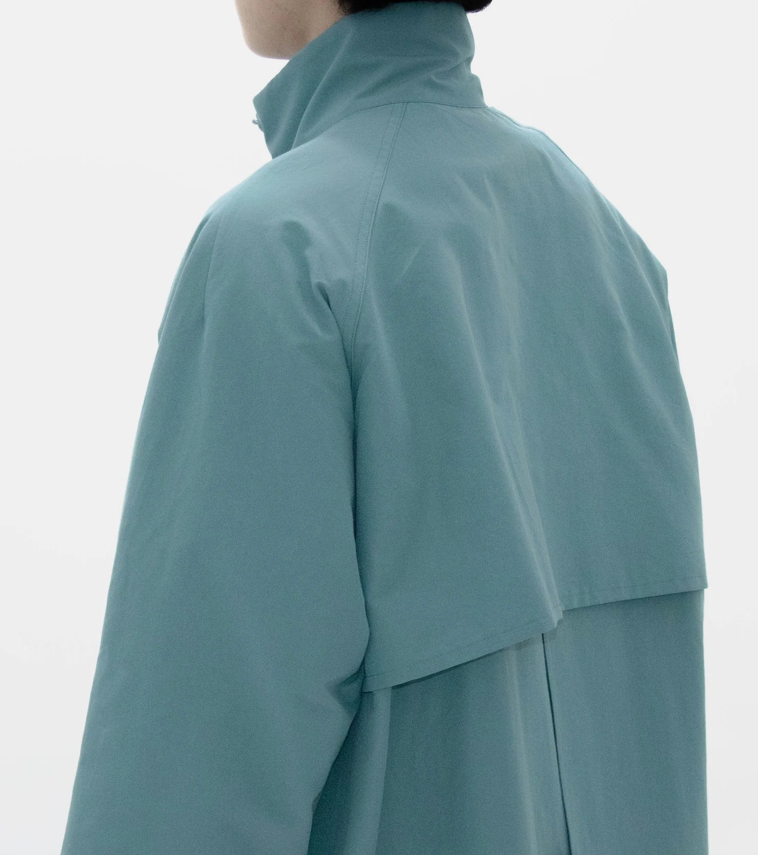 YAECA 60/40 Cloth Zip-up Coat Stand-Up Collar, Green
