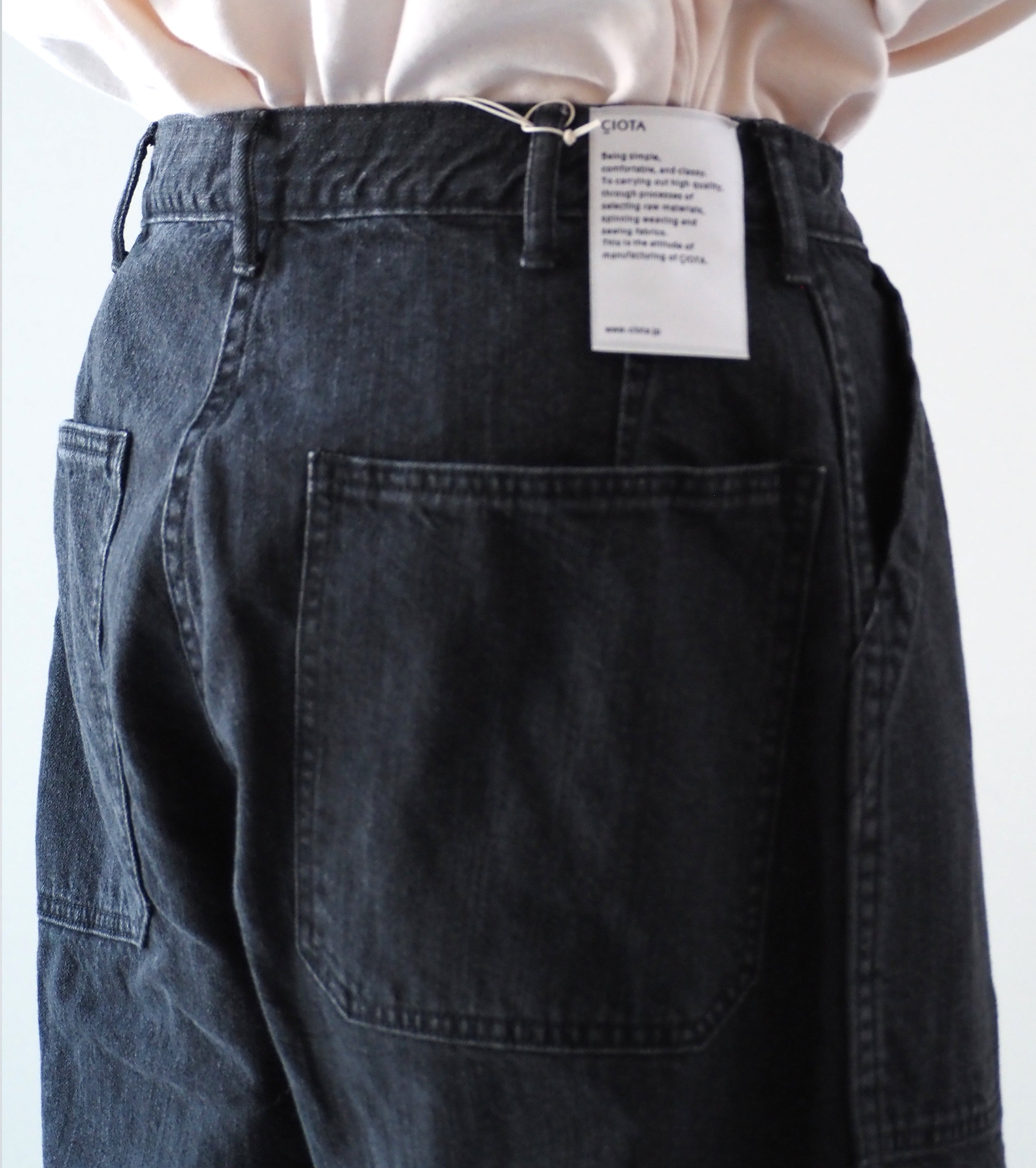 CIOTA Denim Baker Pants , Medium Black