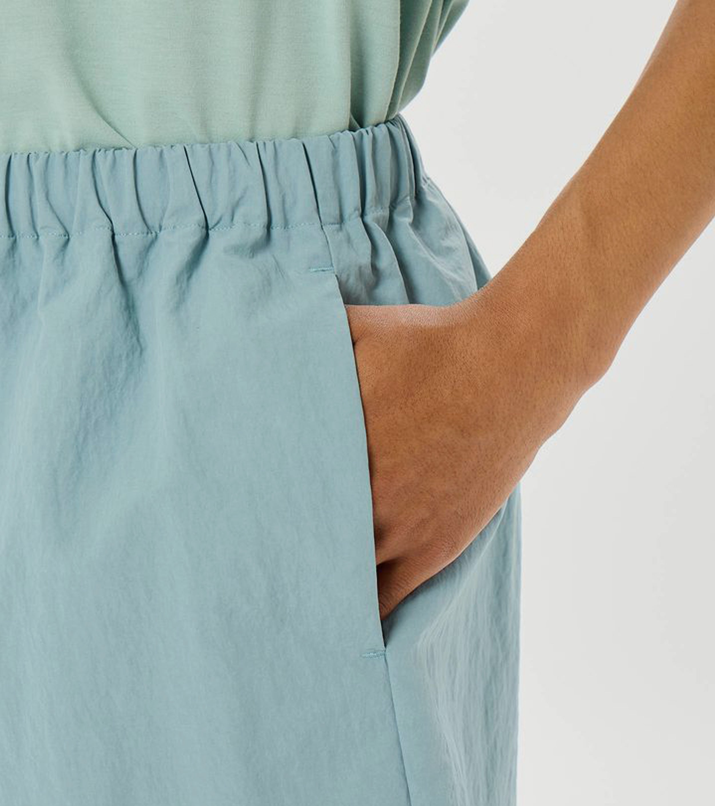 Goldwin Nylon Shorts  , Smoke Aqua