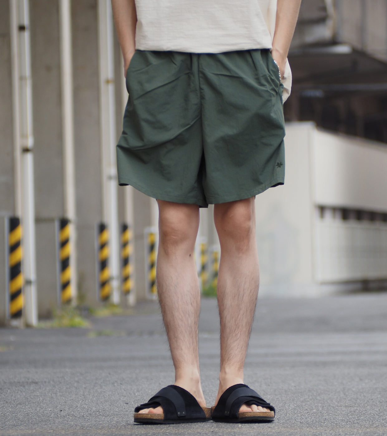 Goldwin Nylon Shorts  ,  Urban Green