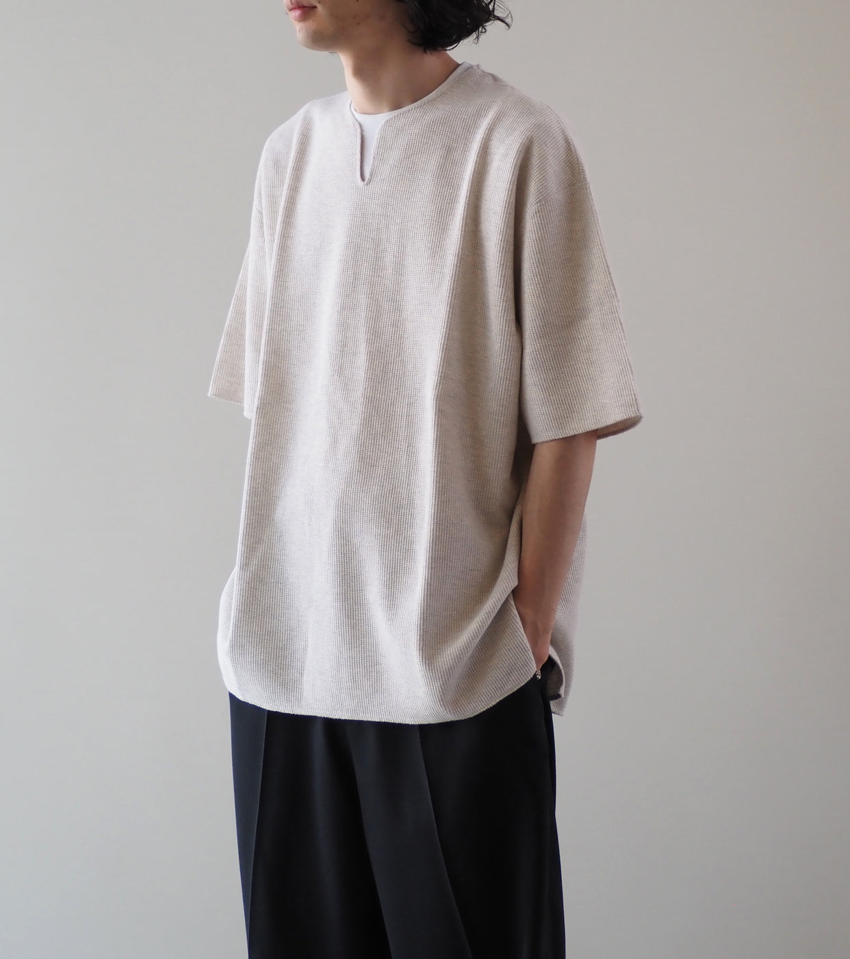 Blurhms  Root Stock Rough&Smooth Thermal Over-Neck , Heather Oatmeal